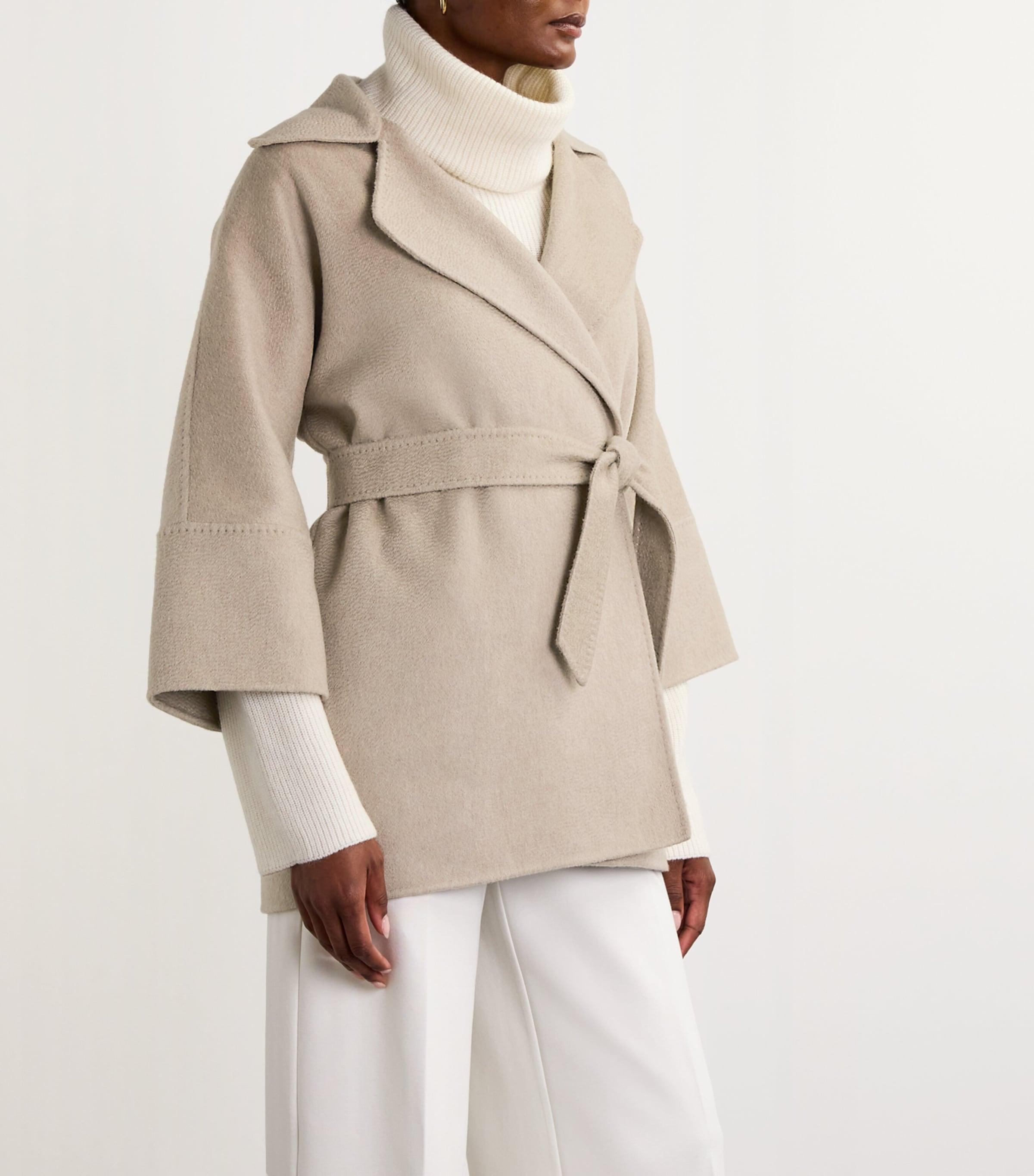 Max Mara Cashmere Short Coat in Natural Lyst
