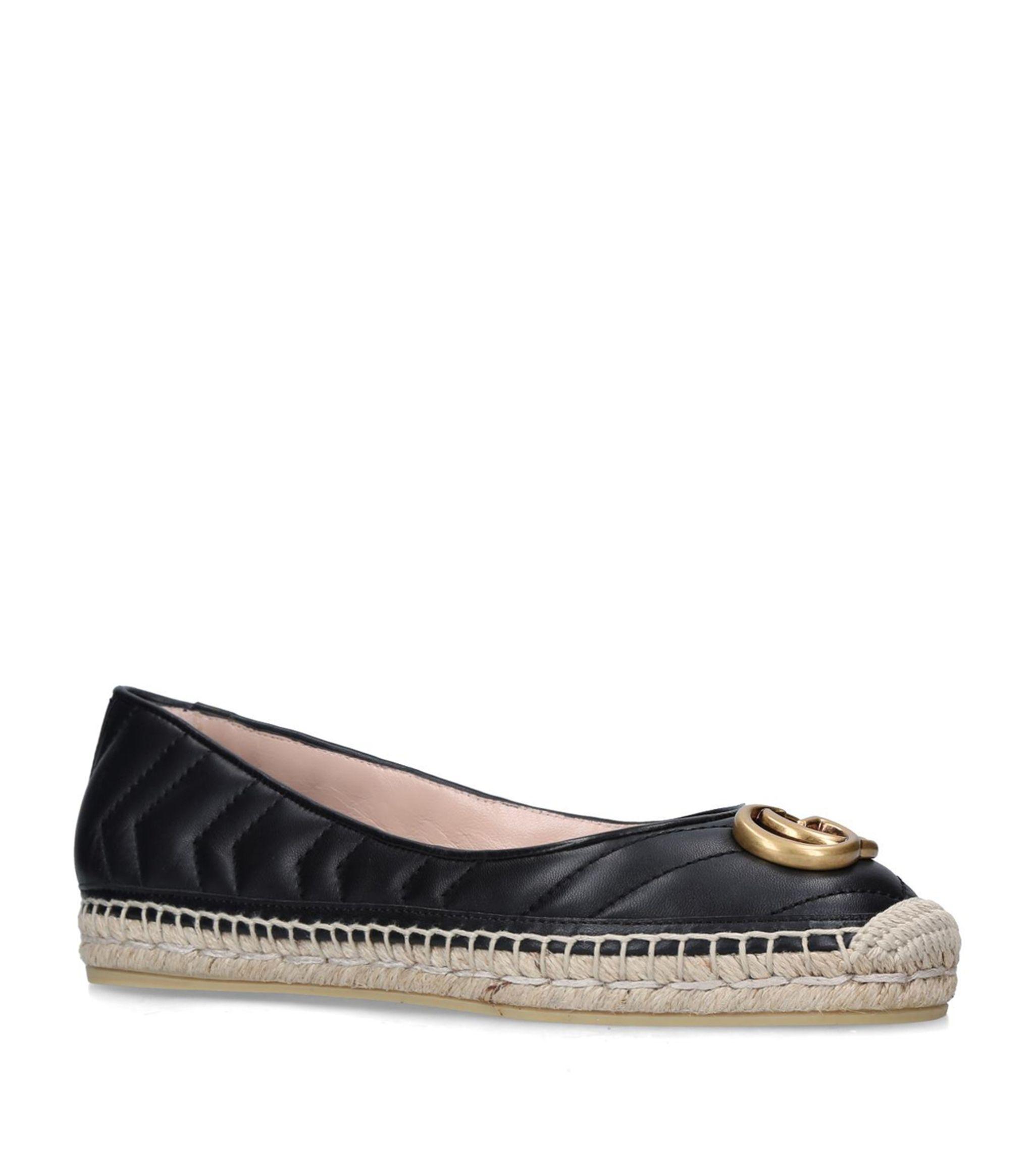 gucci women's pilar leather espadrille flats