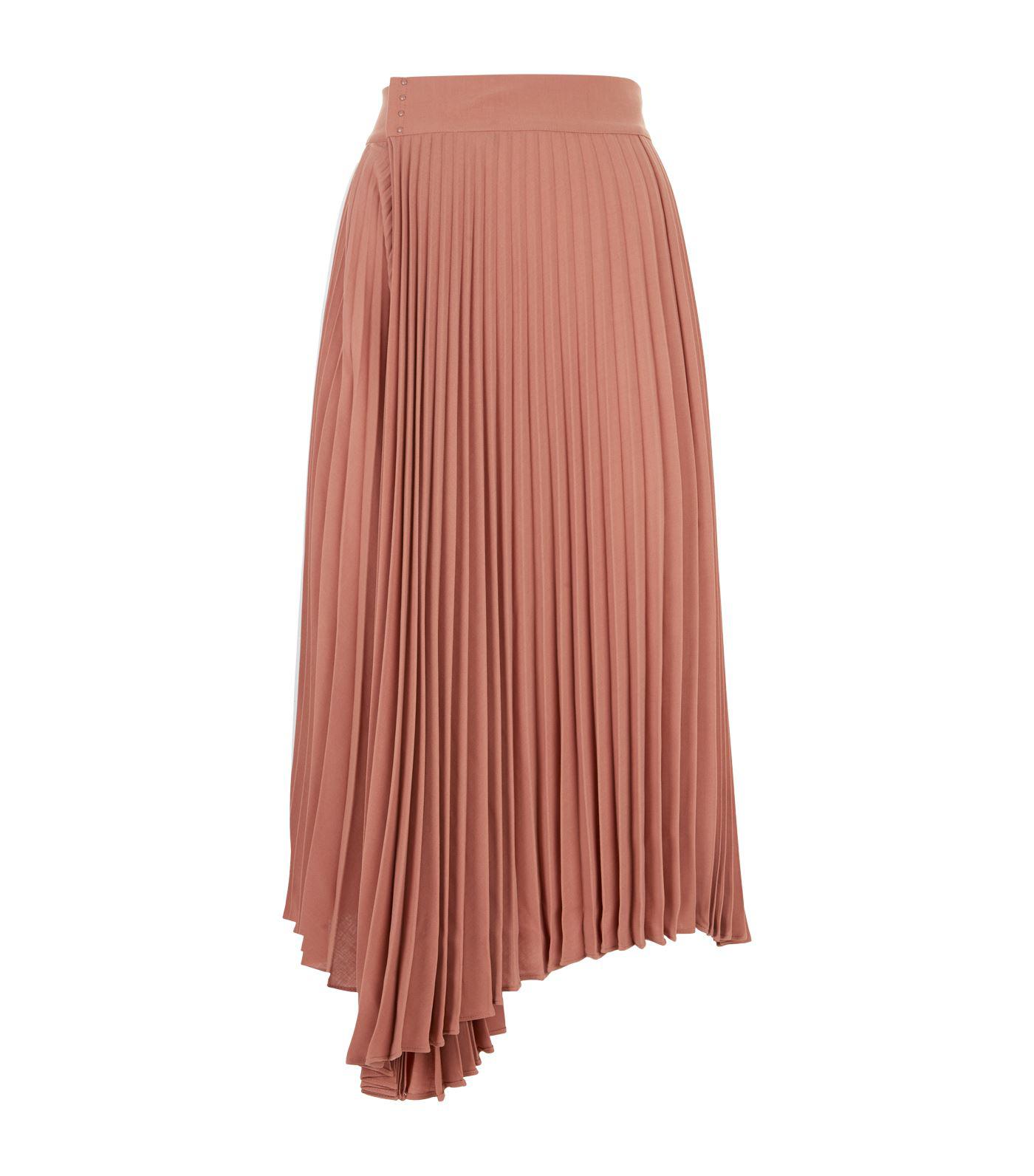 Vince Synthetic Draped Pleated Midi Skirt in Vintage Rose (Pink) | Lyst