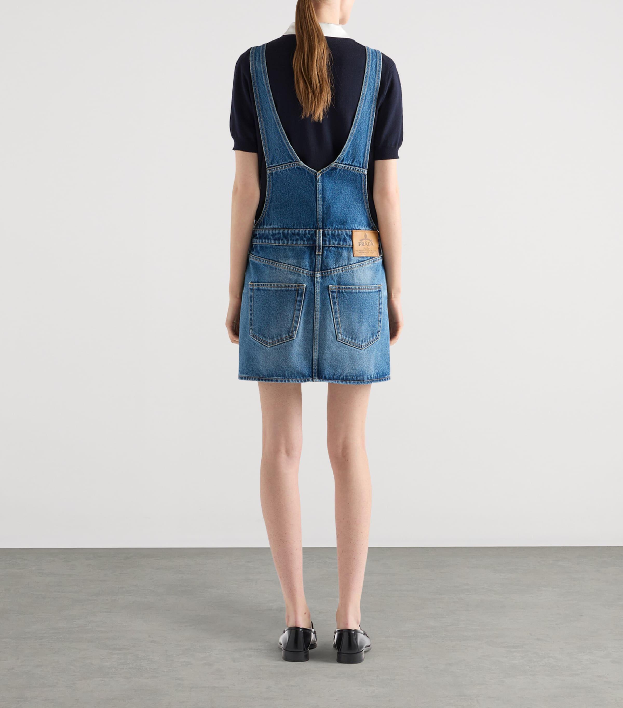 Oversized Mini Dungaree Dress Slim Denim Dungaree Dress Calvin