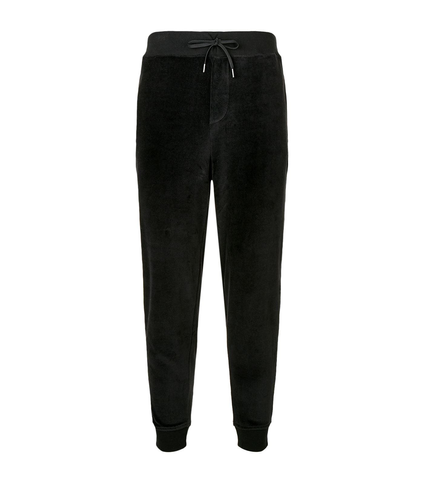 Polo Ralph Lauren Velour Sweatpants in Black for Men | Lyst