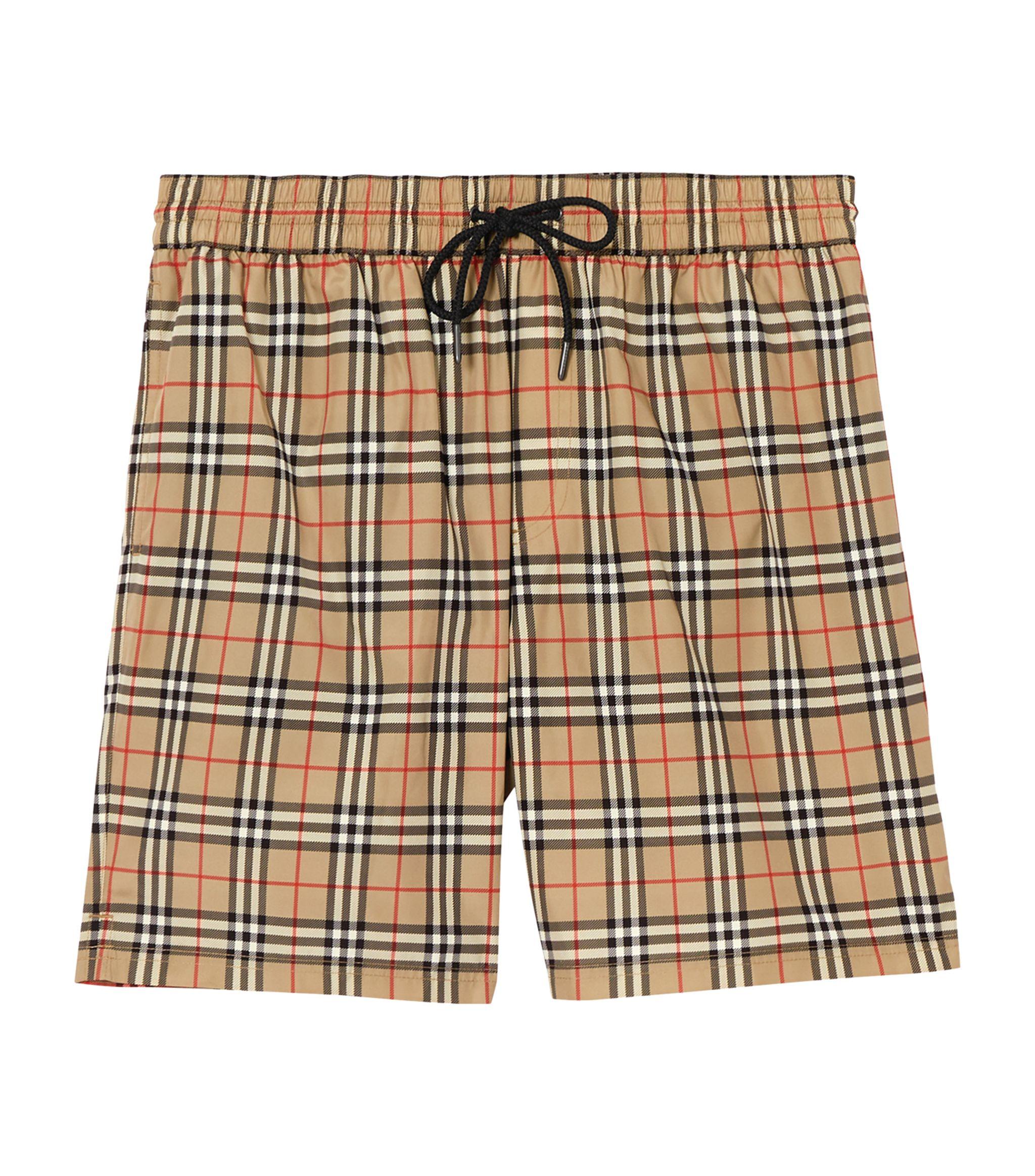 Burberry Synthetic Vintage Check Swim Shorts for Men Lyst