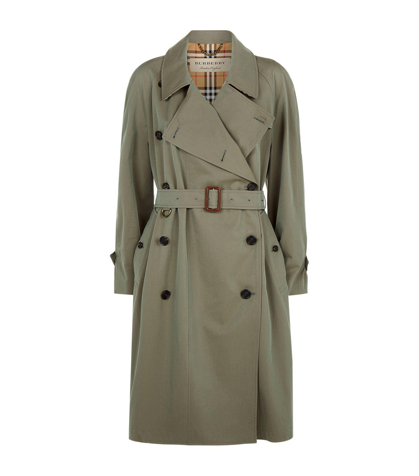 burberry coat green