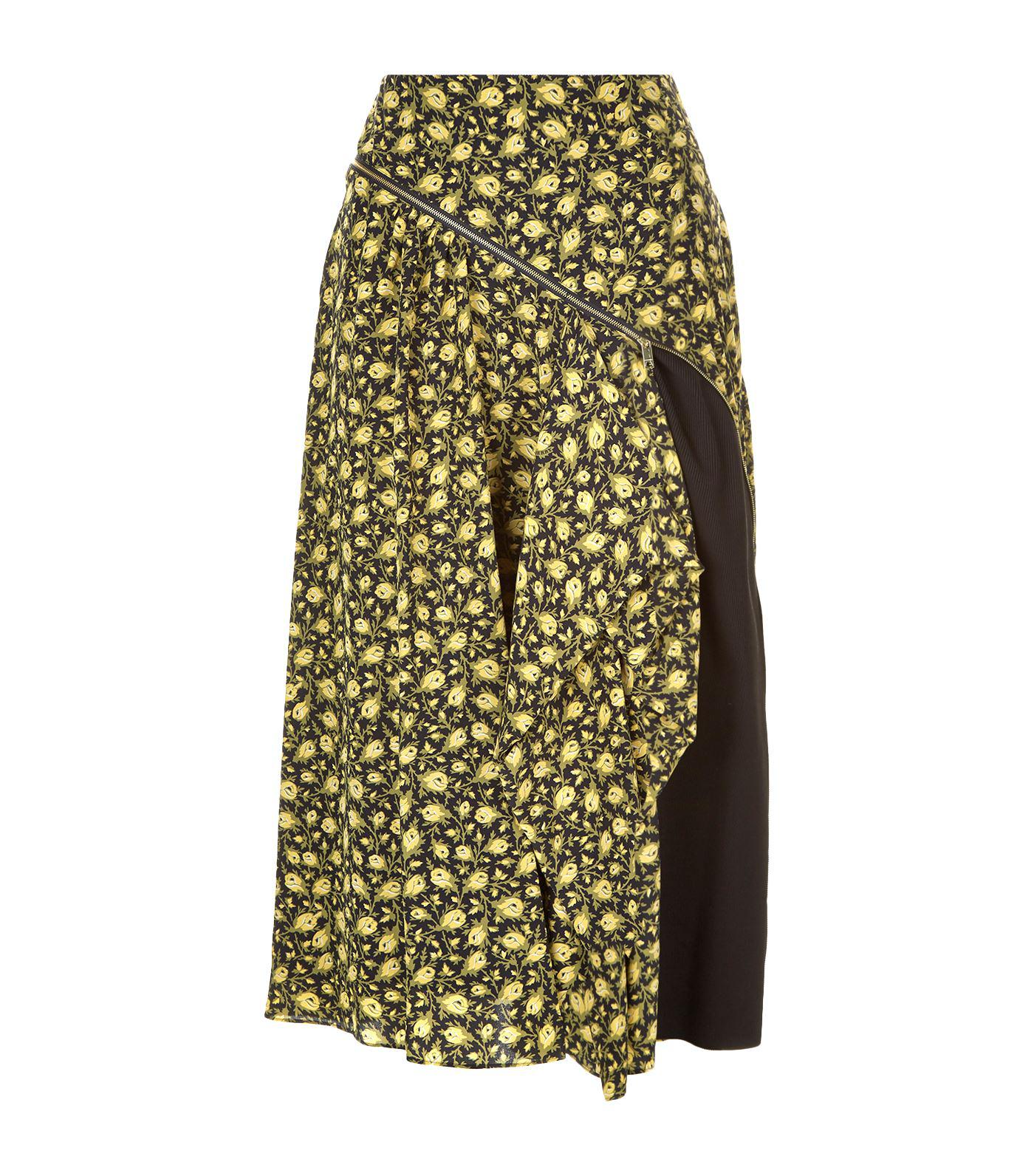 burberry silk skirt