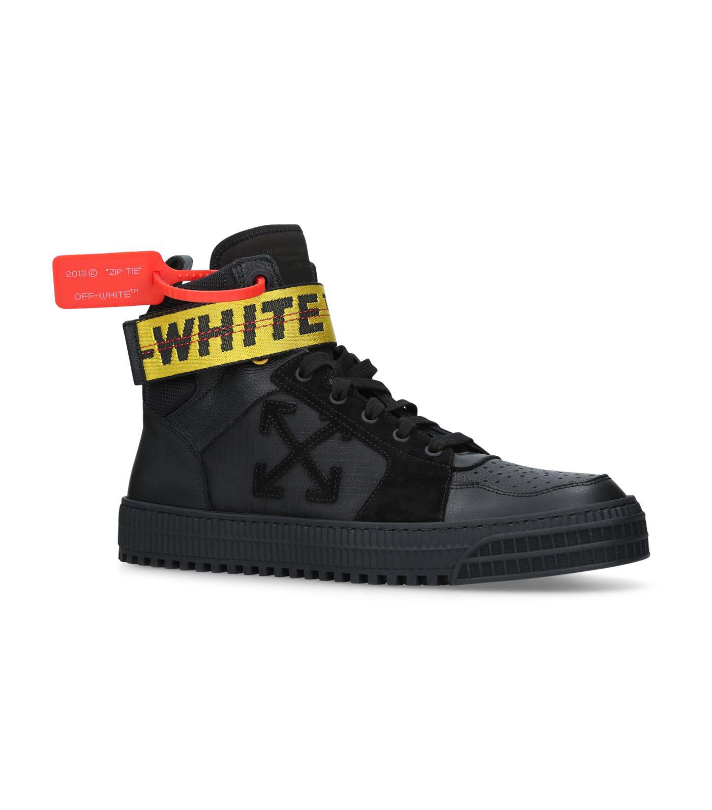 Off-White c/o Abloh Black Industrial High-top Sneakers for Men | Lyst