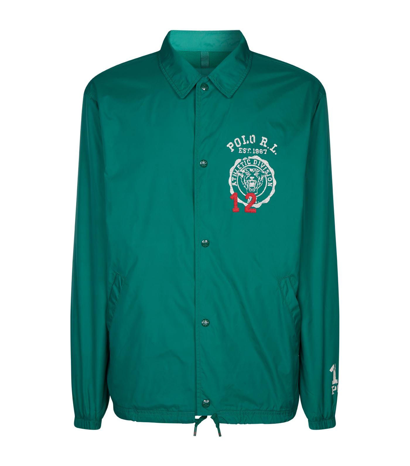 Polo Ralph Lauren Embroidered Coach Jacket in Green for Men - Lyst