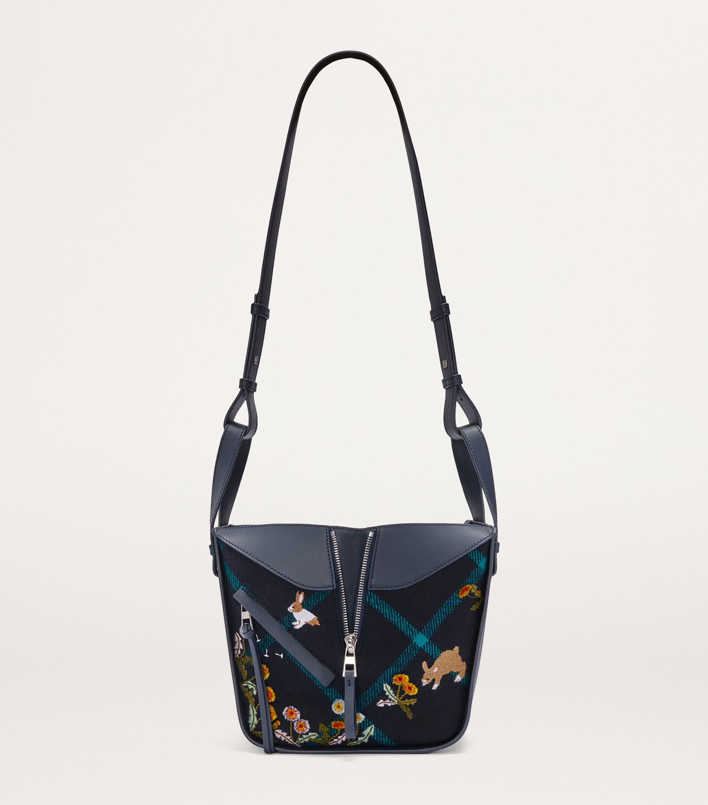 Loewe X Suna Fujita Leather And Wool Hammock Top-Handle Bag