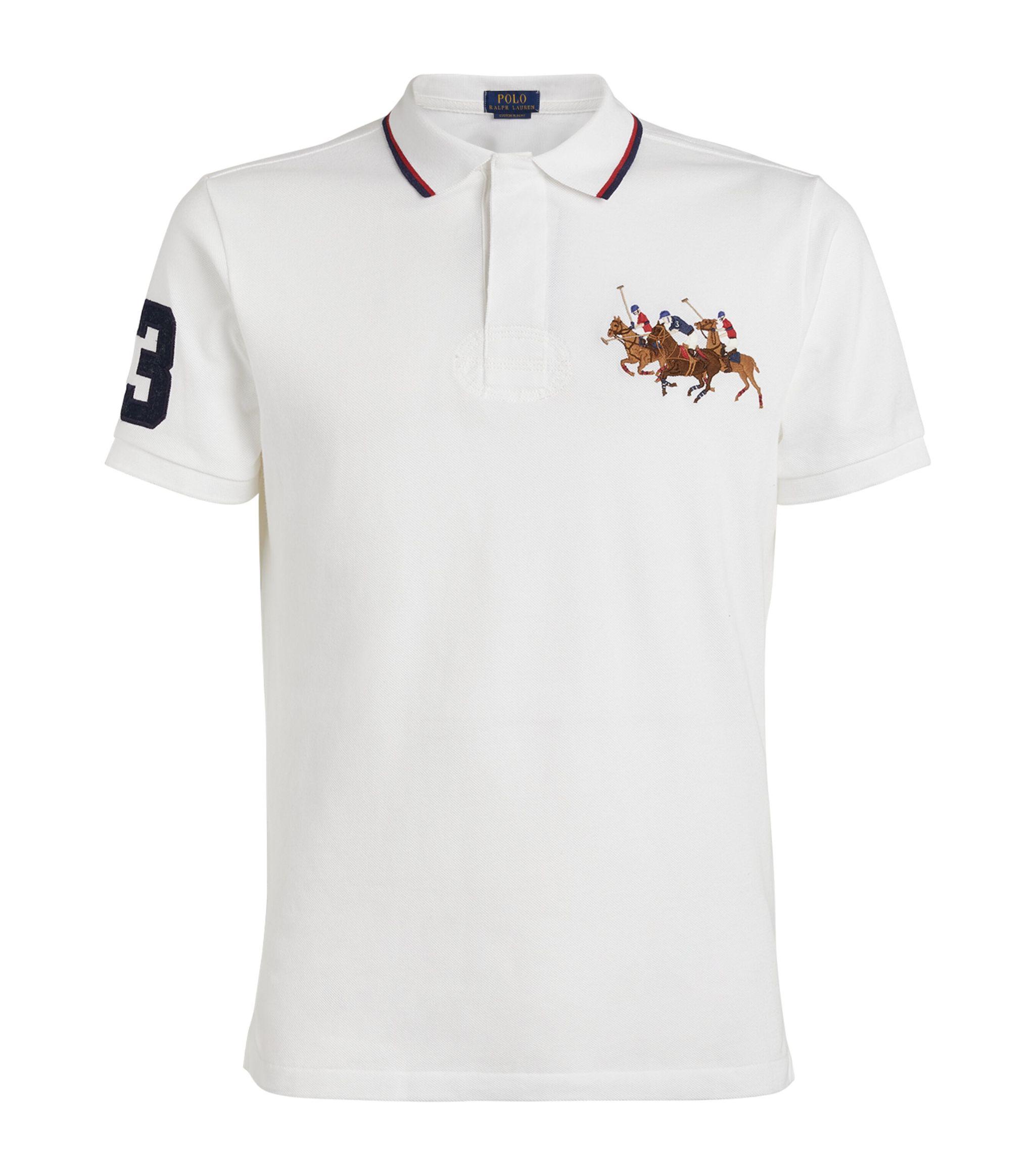 Polo Ralph Lauren Triple-pony Polo Shirt in White for Men | Lyst