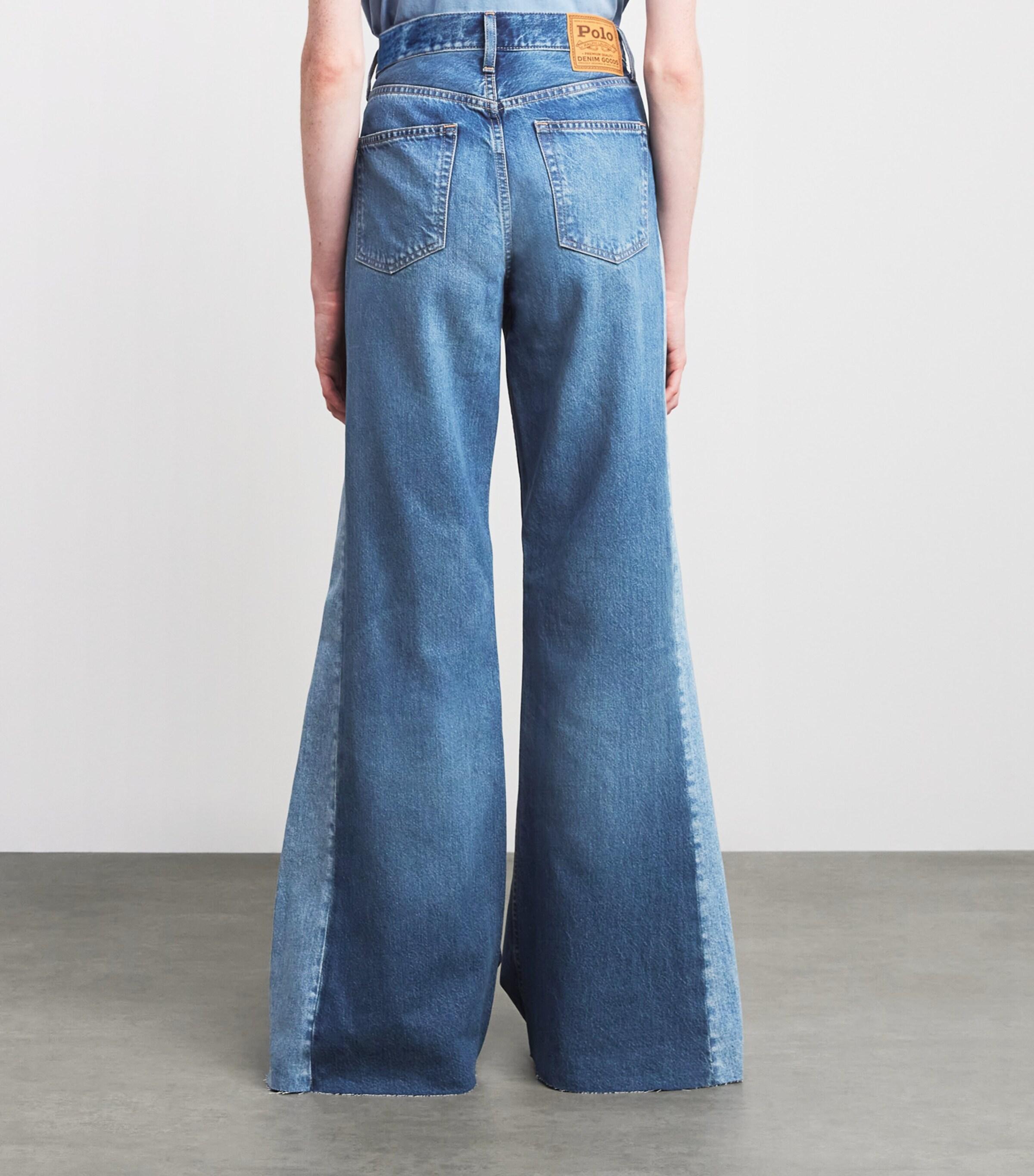 パンツ POLO RALPH LAUREN Wide-leg jeans with bell bottoms Polo Ralph Lauren Wide-Leg Jeans With Bell Bottoms in Blue