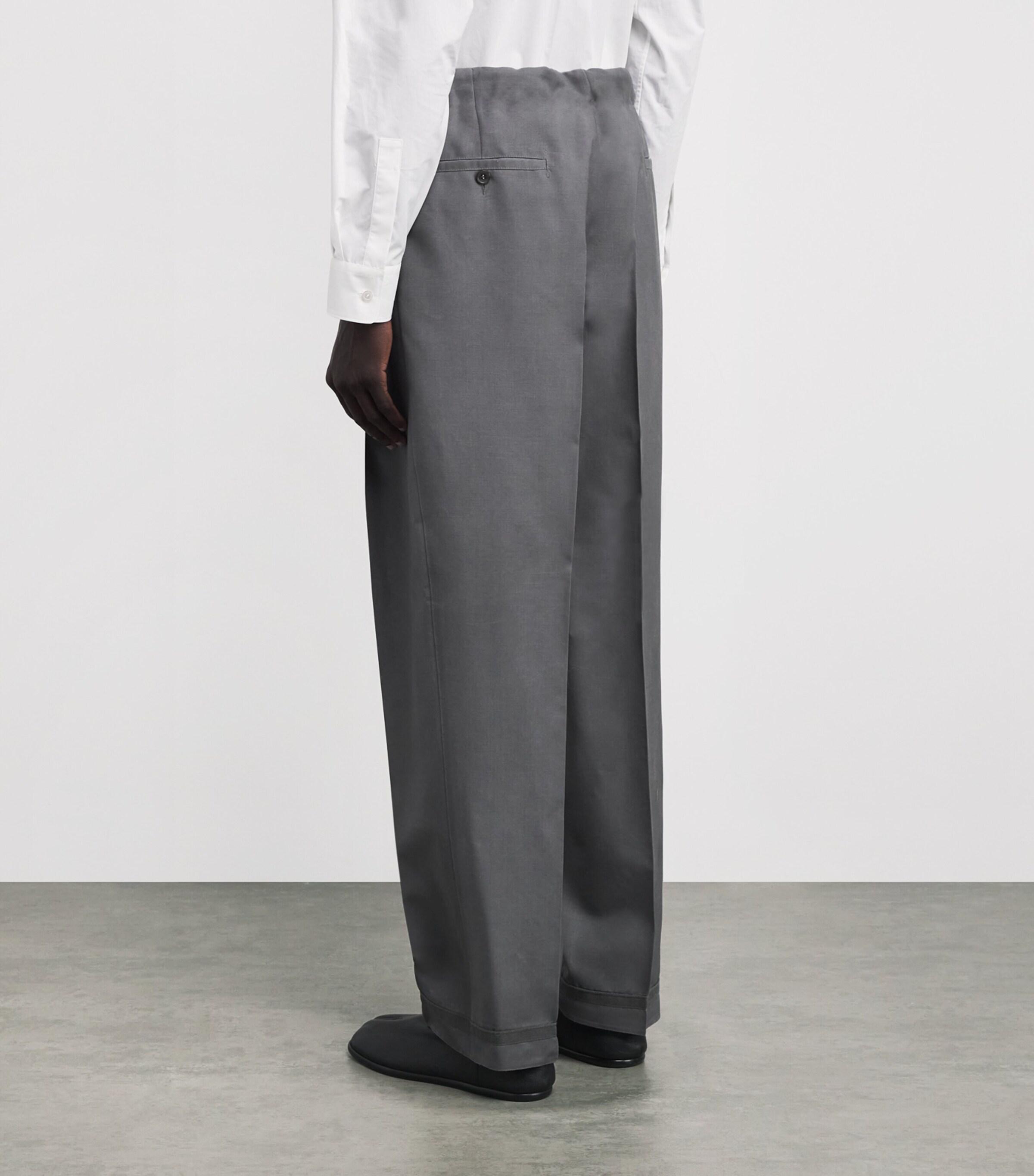 Maison Margiela Mohair-Wool Four Stitch Drawstring Trousers Maison Margiela Mohair-Wool Four Stitch Drawstring Trousers