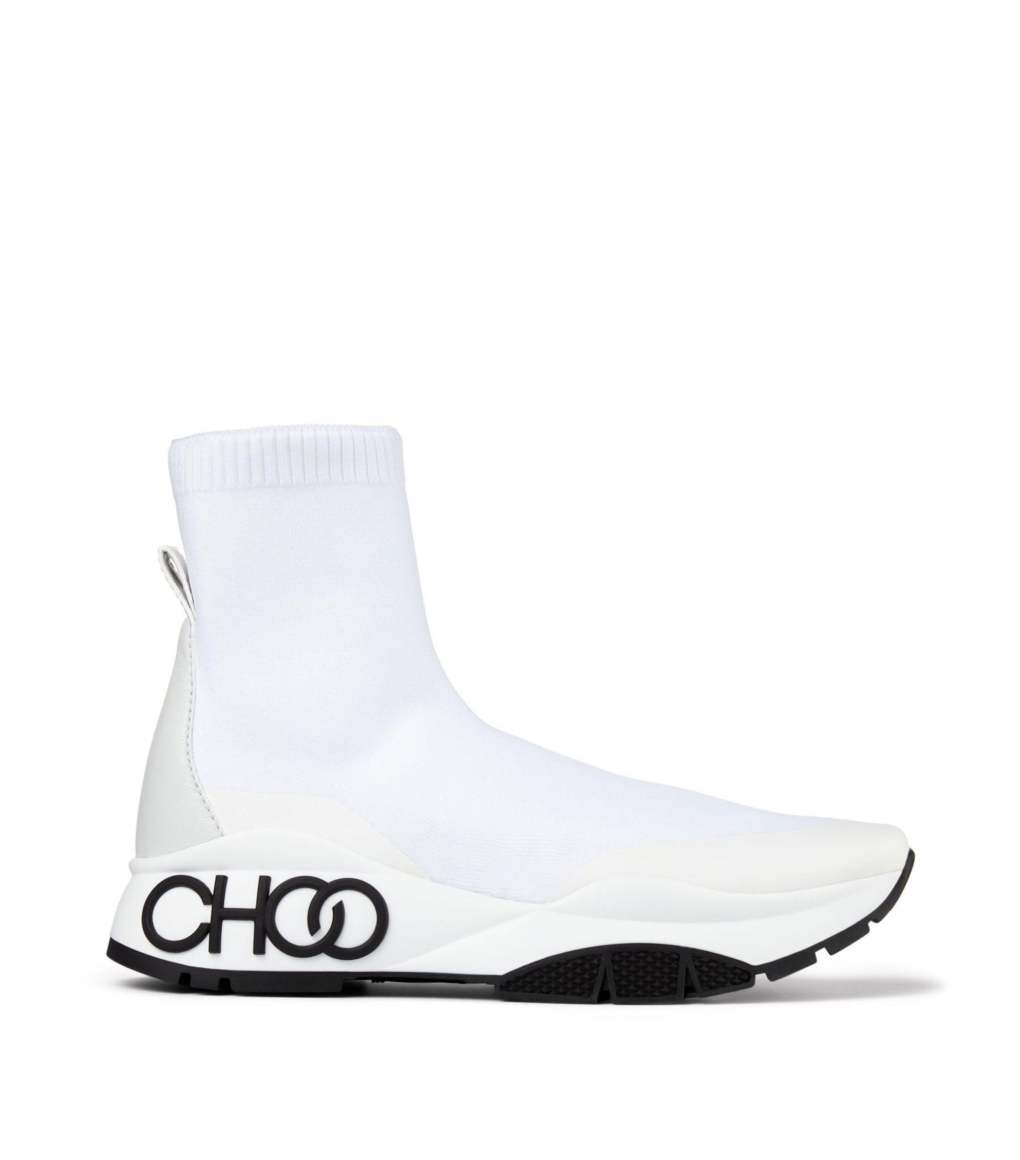 Jimmy Choo Raine Sock/f Sneakers in White | Lyst