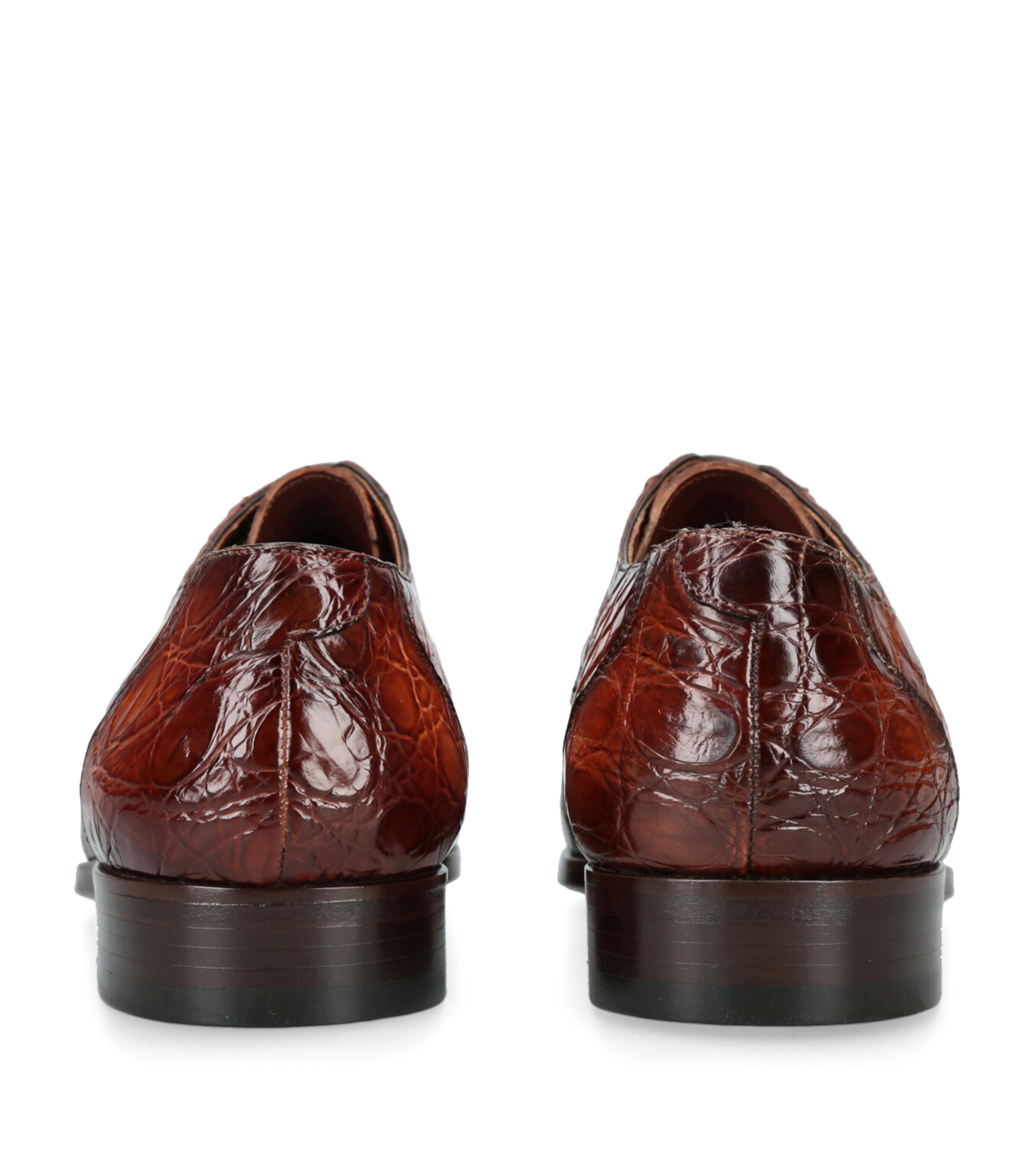 Magnanni Crocodile Leather Oxford Shoes in Brown for Men Lyst Canada