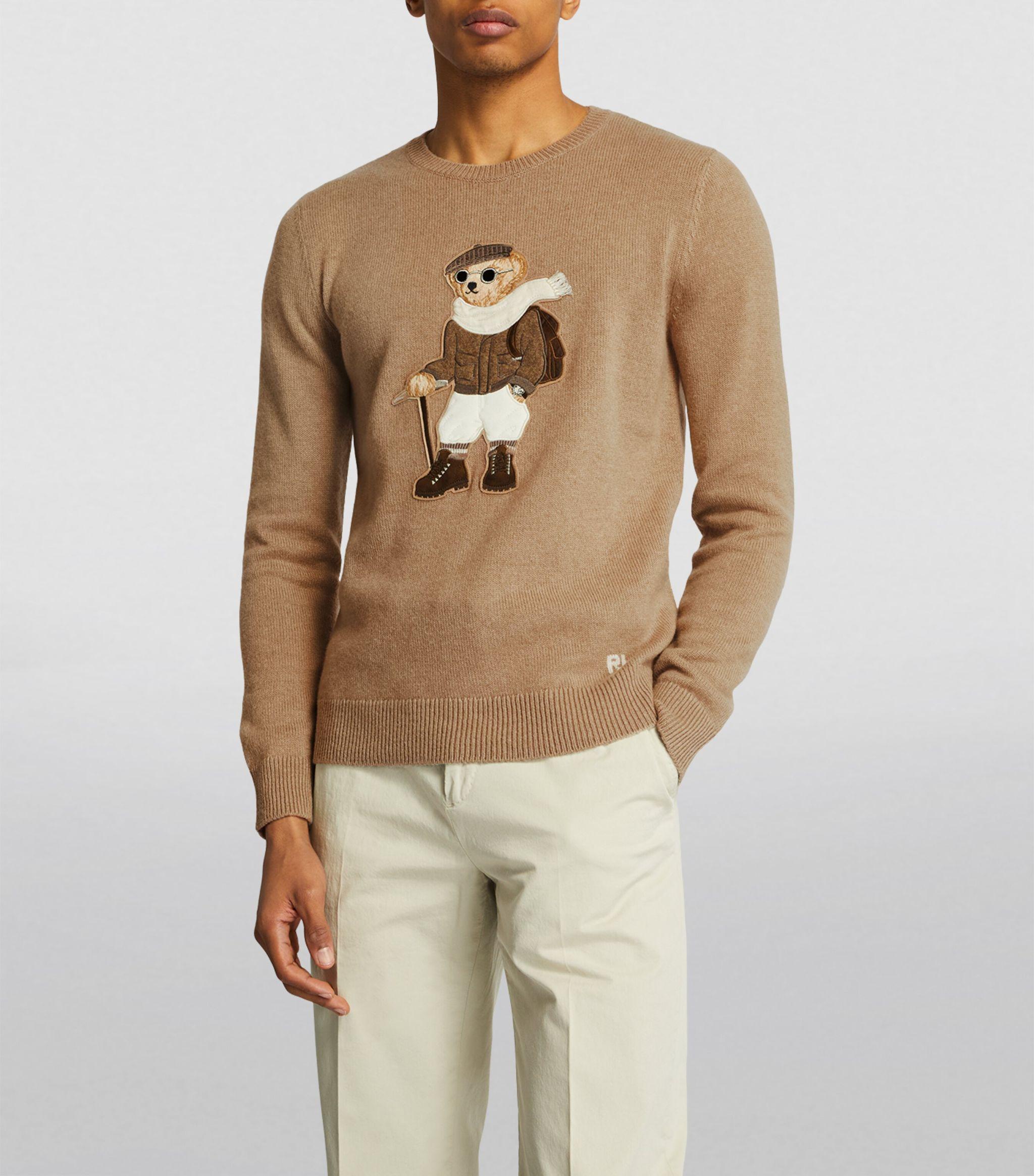 Ralph Lauren Cashmere Polo Bear Sweater in Brown for Men Lyst UK