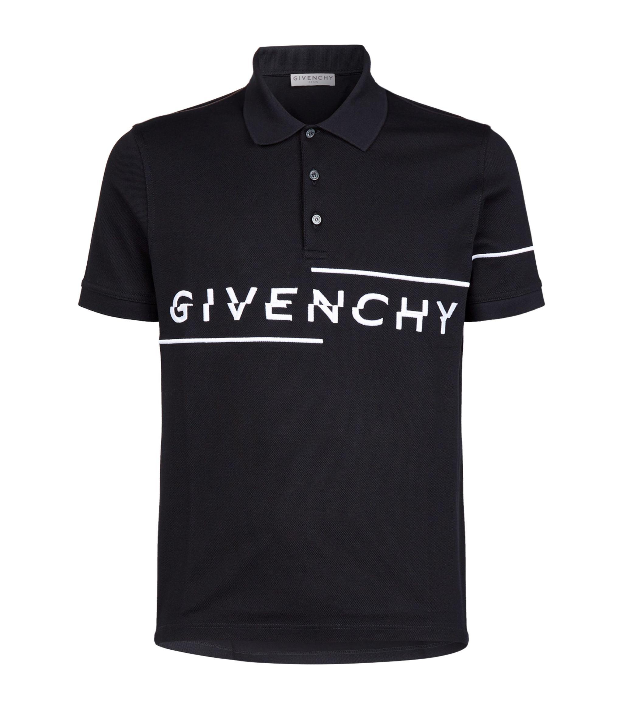 Givenchy Split Logo Polo Shirt in Black for Men - Save 23% - Lyst