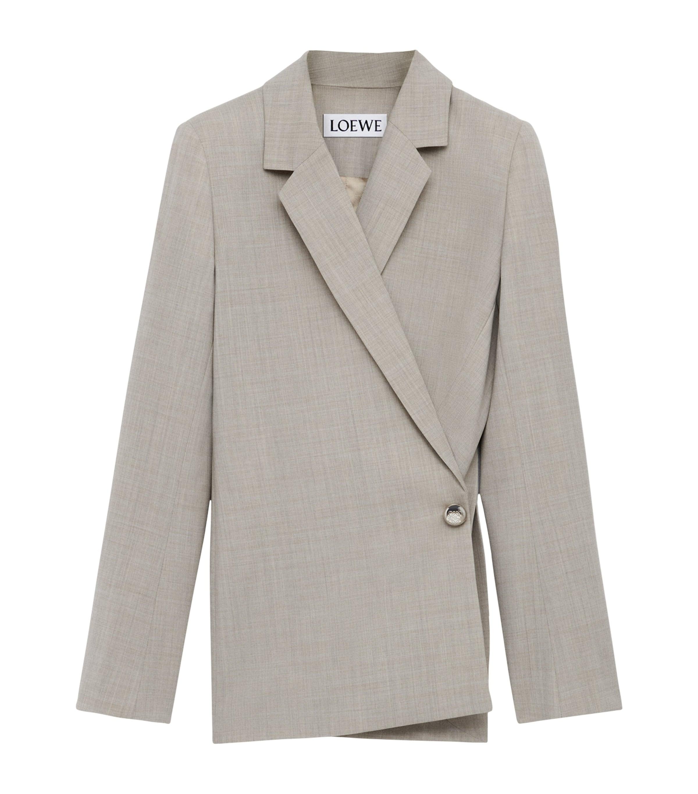 ジャケット Loewe Linen blazer LOEWE single-breasted Linen Blazer | Brown | FARFETCH AE