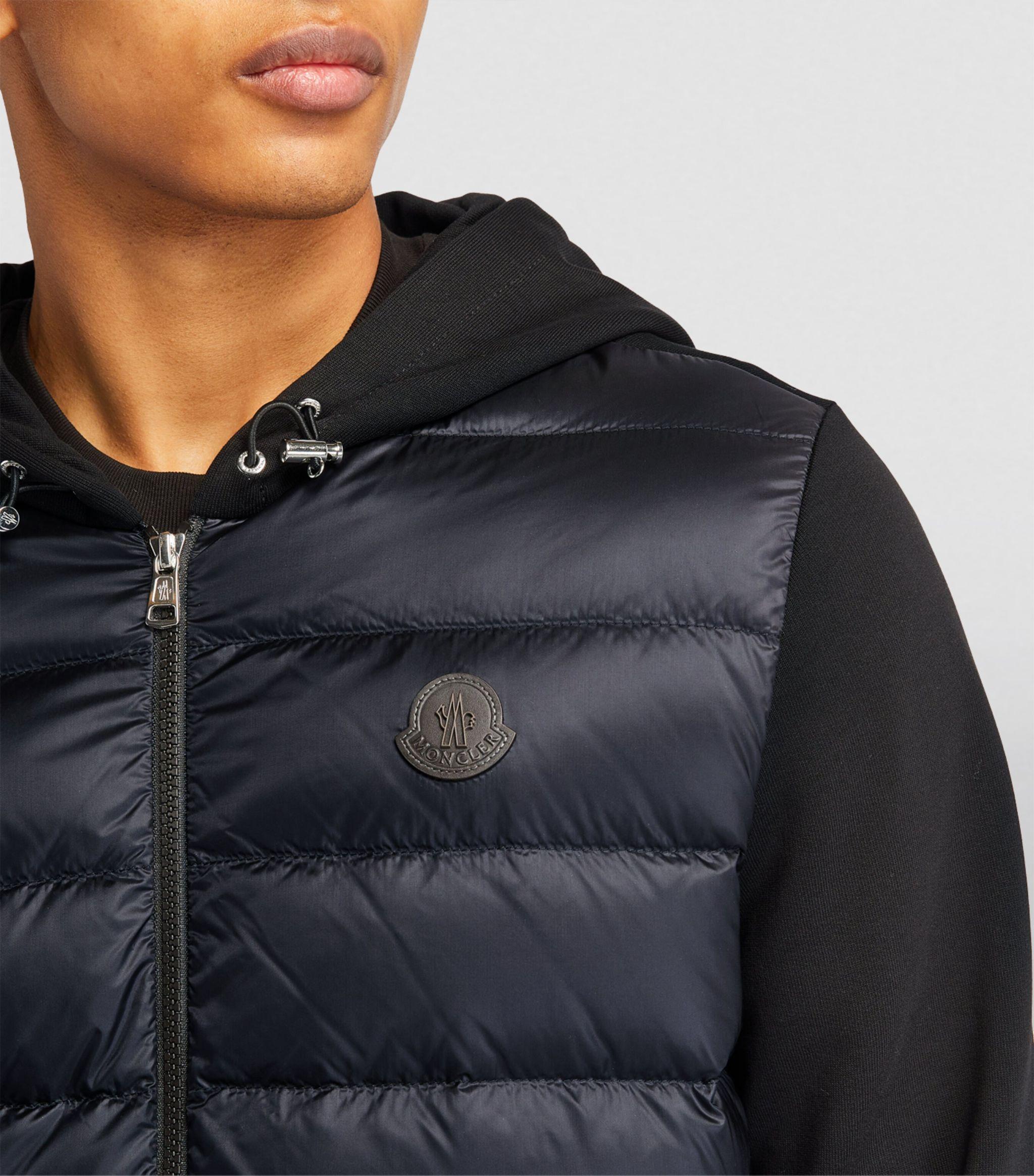 Moncler black 2024 hooded jacket