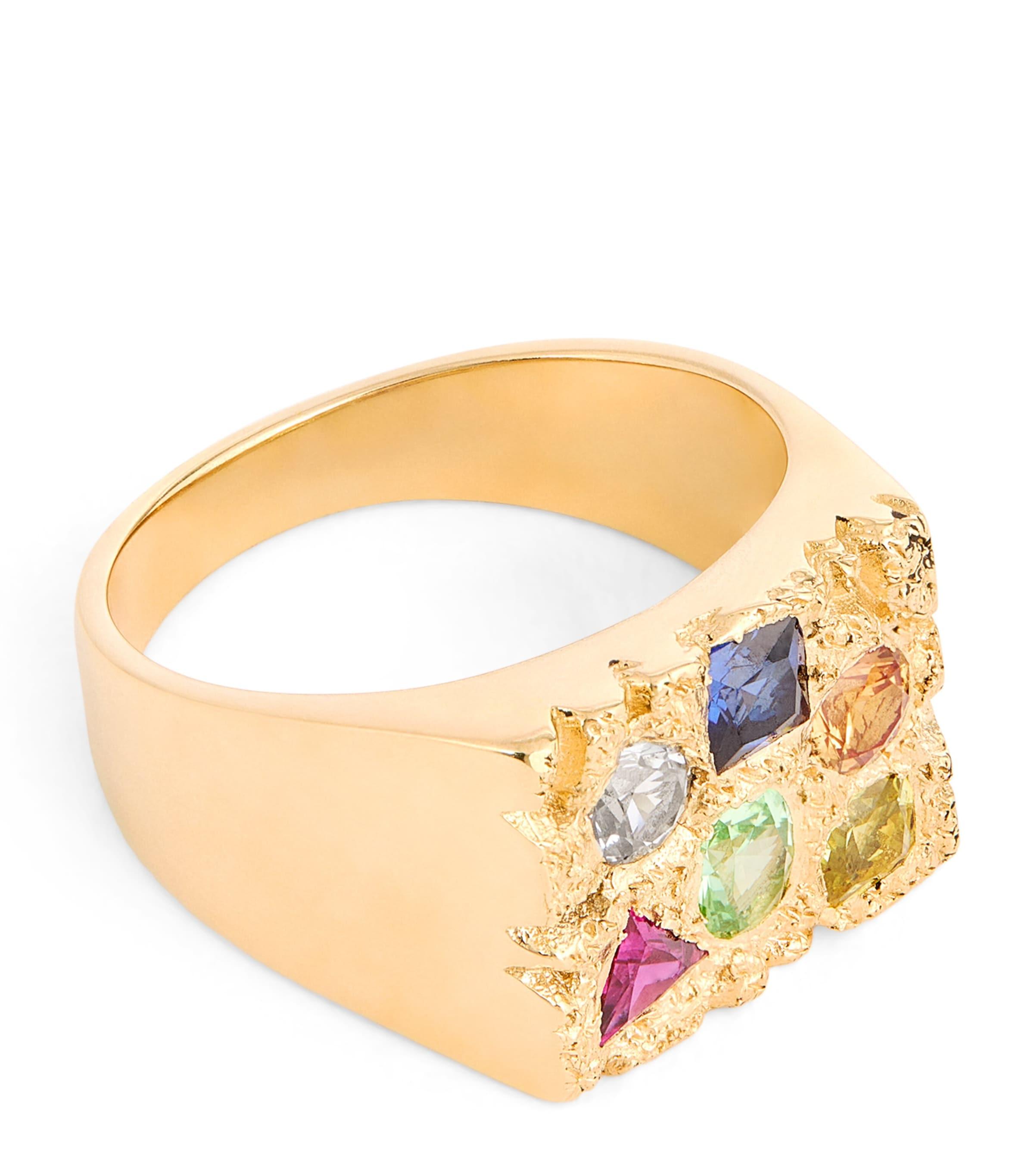 【BLEUE BURNHAM】Cottage Rose サファイア リング Bleue Burnham Women's' Cottage Rose Garden Signet Ring in