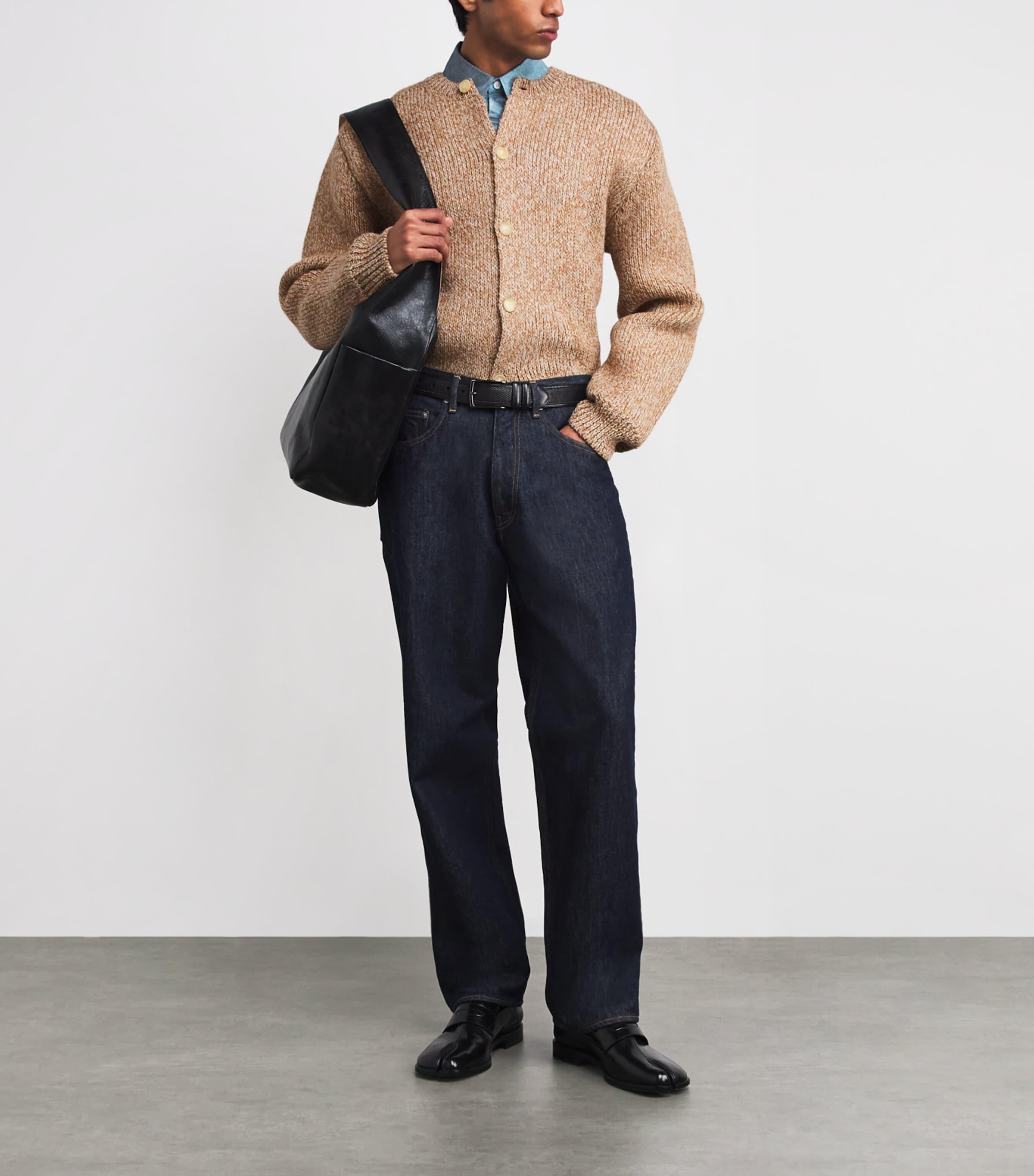 AURALEE Wool-Alpaca Double-Faced Cardigan in Brown for Men | Lyst