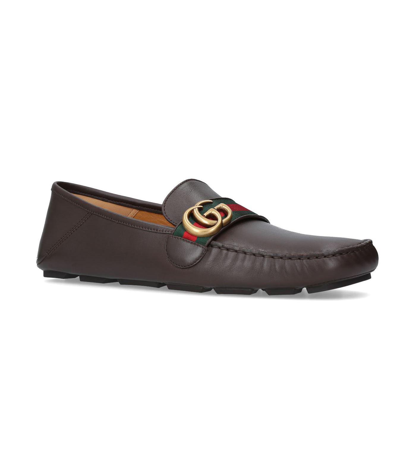 gucci noel suede driving loafers