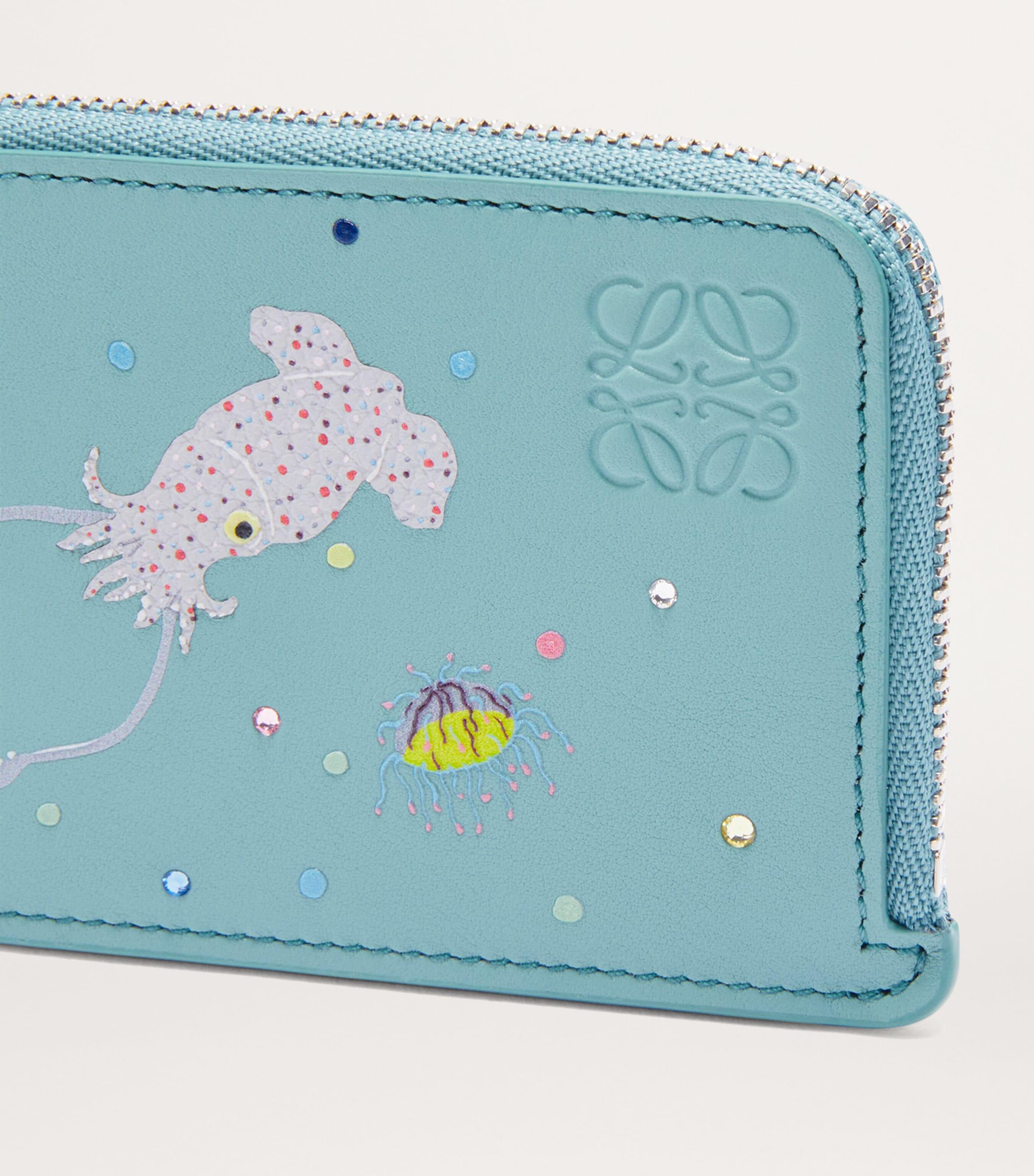 Loewe X Suna Fujita Calfskin Zipped Card Holder in Blue | Lyst