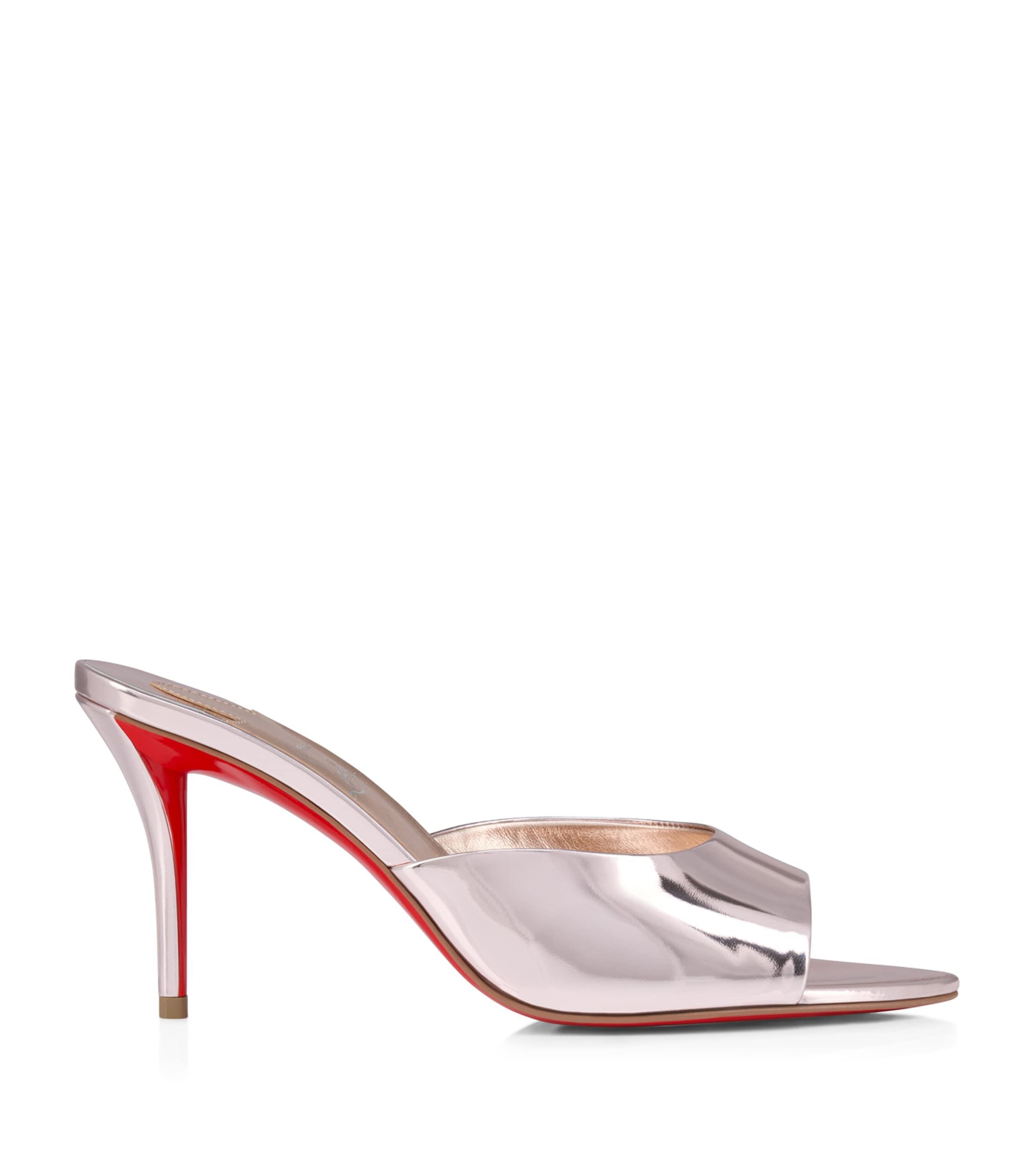 Christian Louboutin Miss Z Metallic Calf Leather Mules 80 in