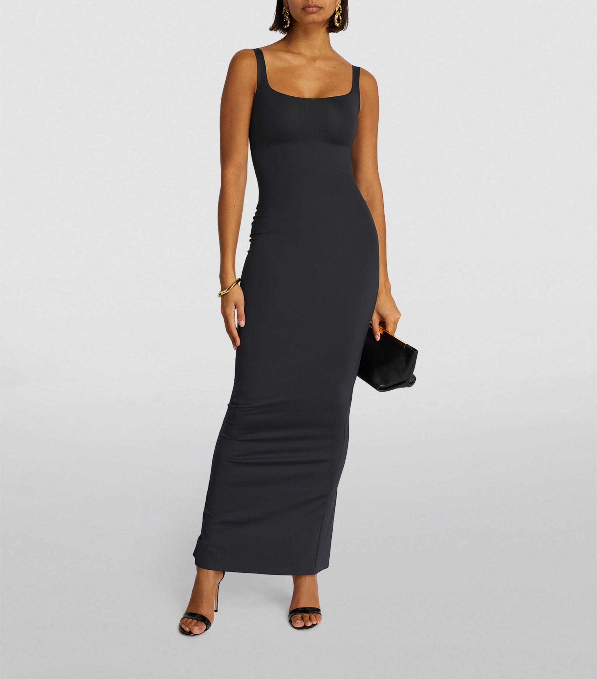 Skims Tank Long Slip Dress in Black | Lyst Skims Tank Long Slip Dress in Black | Lyst