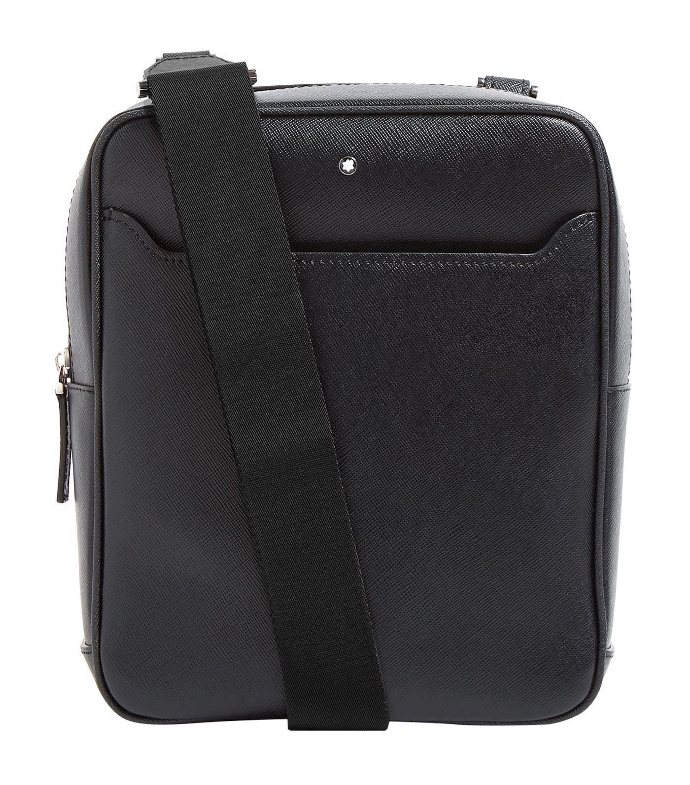 Montblanc Leather Sartorial Messenger Bag in Black for Men - Lyst