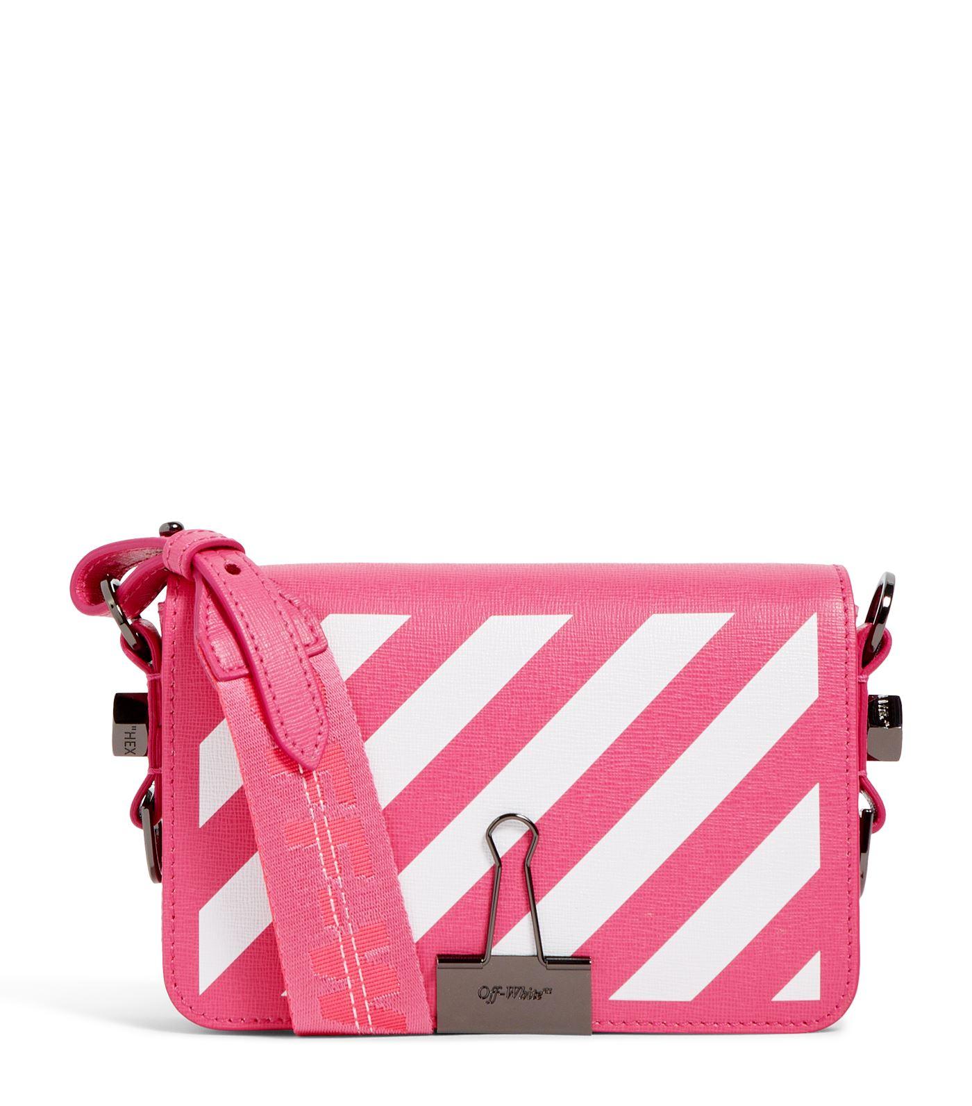 Off-White c/o Virgil Abloh Mini Leather Binder Clip Bag in Pink - Lyst