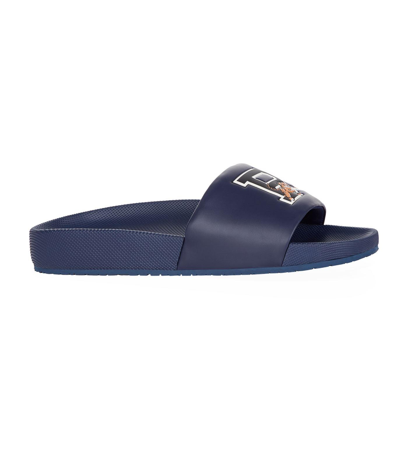 Polo Ralph Lauren Tiger Slides in Blue for Men | Lyst