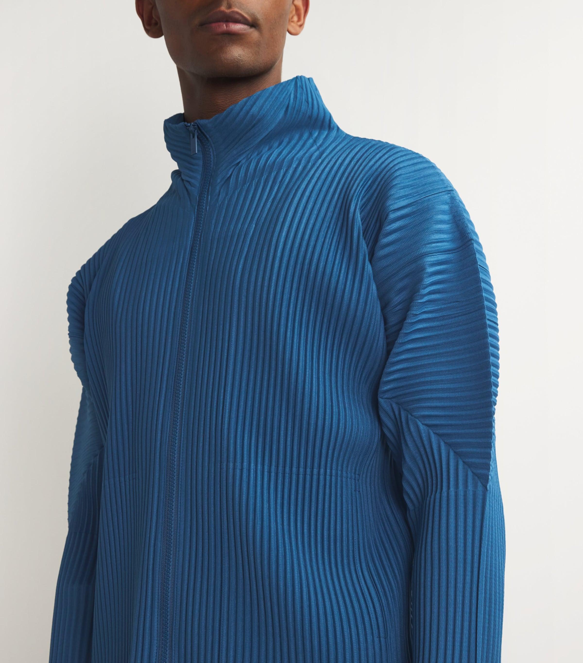 HOMME PLISSÉ ISSEY MIYAKE カーディガン　ネイビー Homme Plissé Issey Miyake cardigans for Men | SSENSE