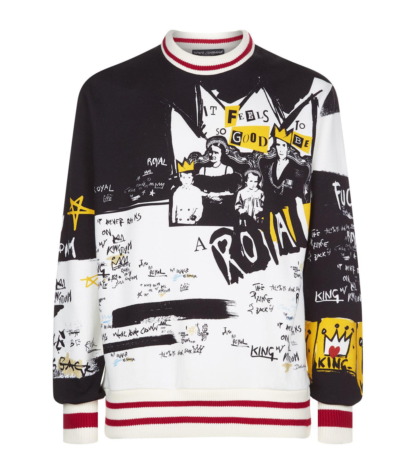Dolce & Gabbana Fleece Royal Sweatshirt for Men - Lyst
