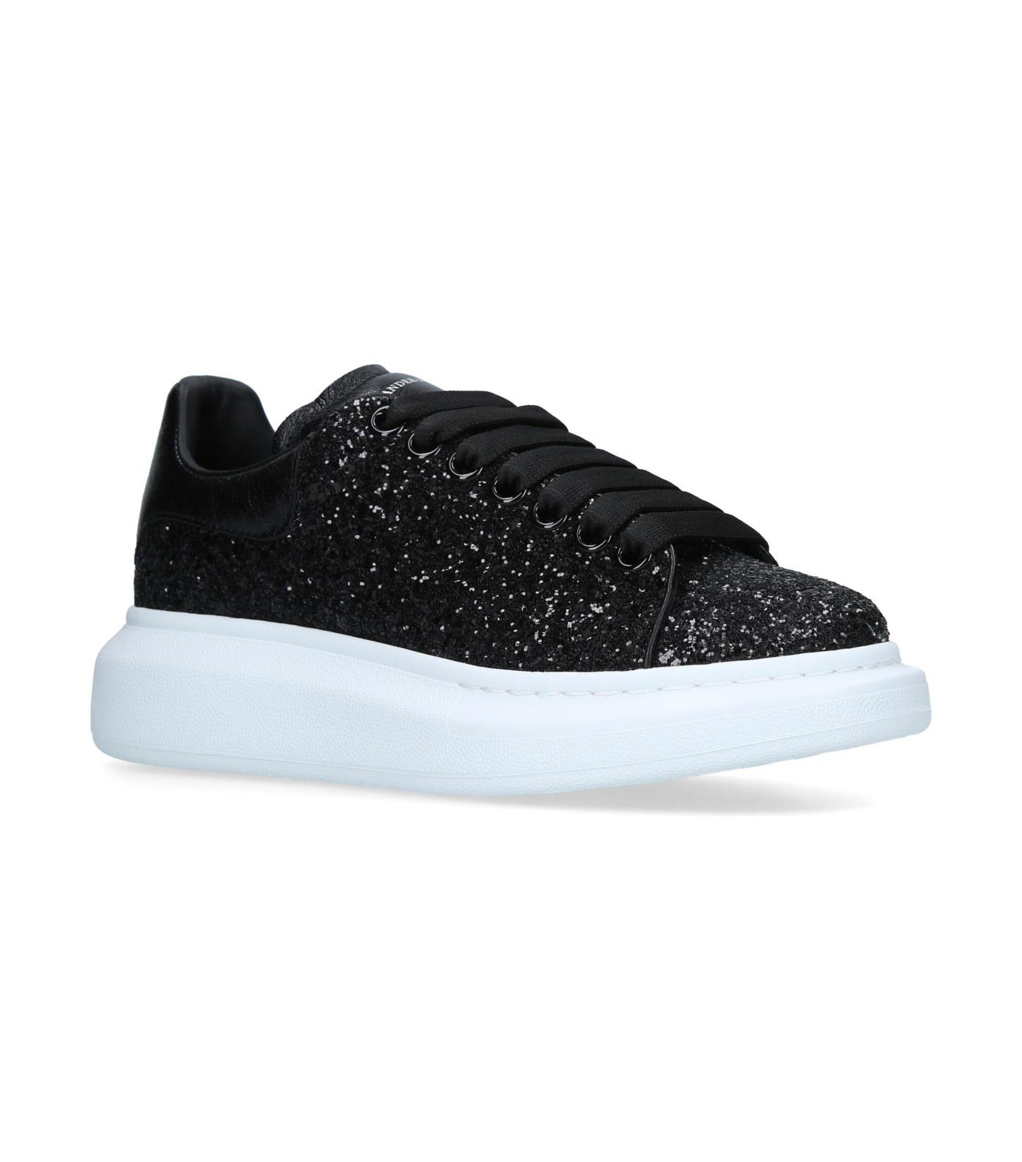 black glitter alexander mcqueen's