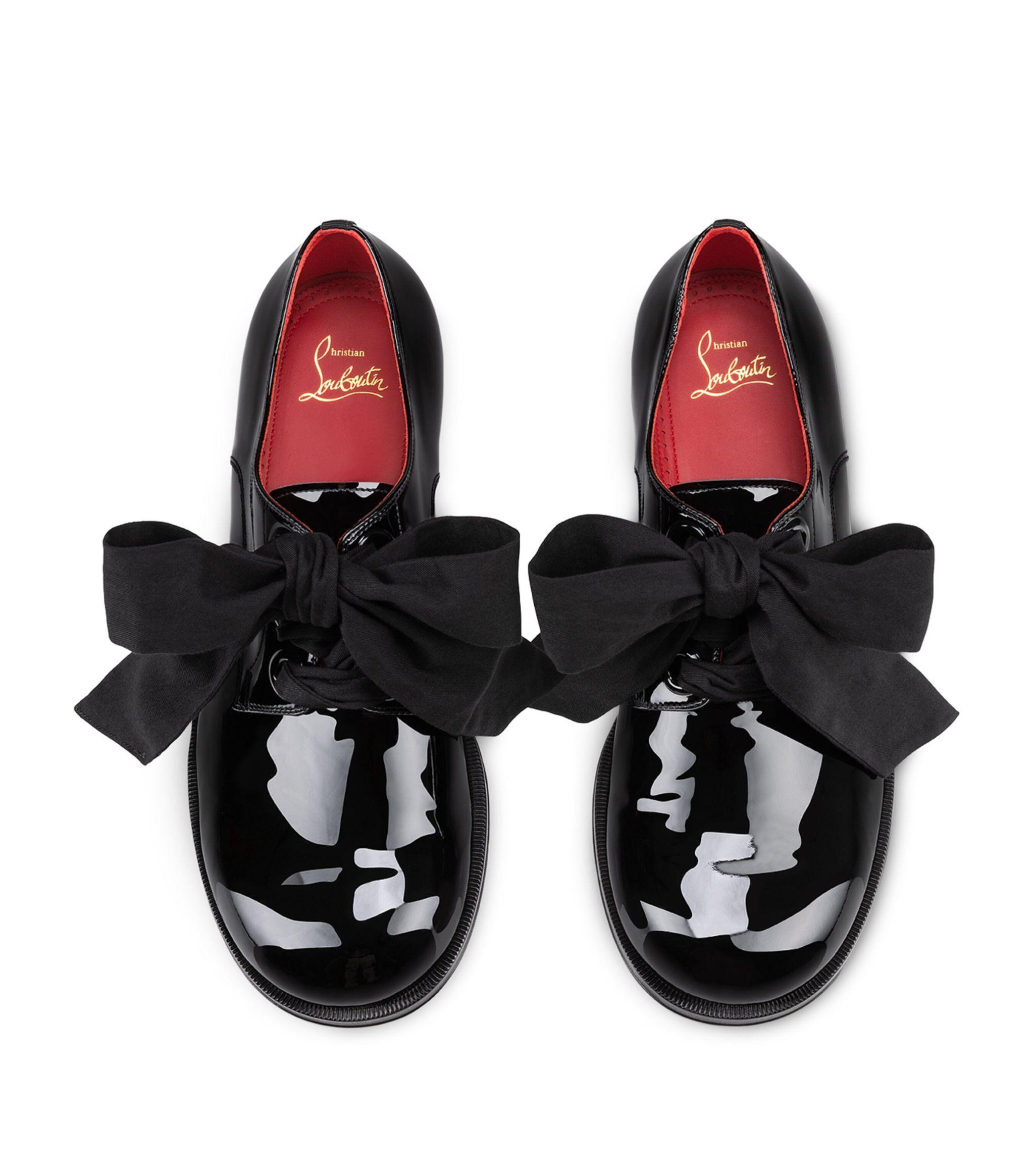 Chrisitian Louboutin MENS Derloon Black Patent Derbie Shoe Christian Louboutin Derby shoes for Men | Online Sale up to  main image 4