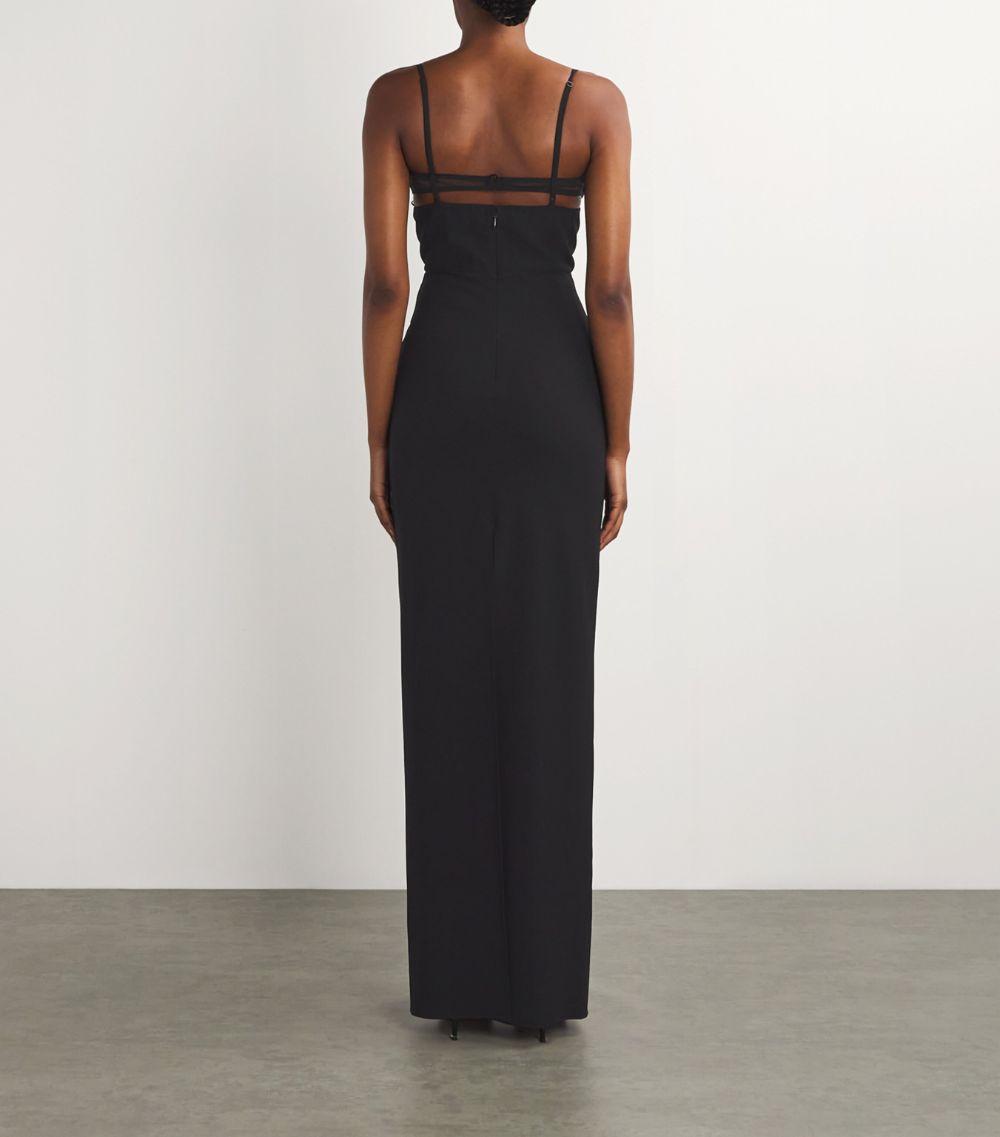 Nensi Dojaka Padded Bralette Maxi Dress in Black Lyst UK