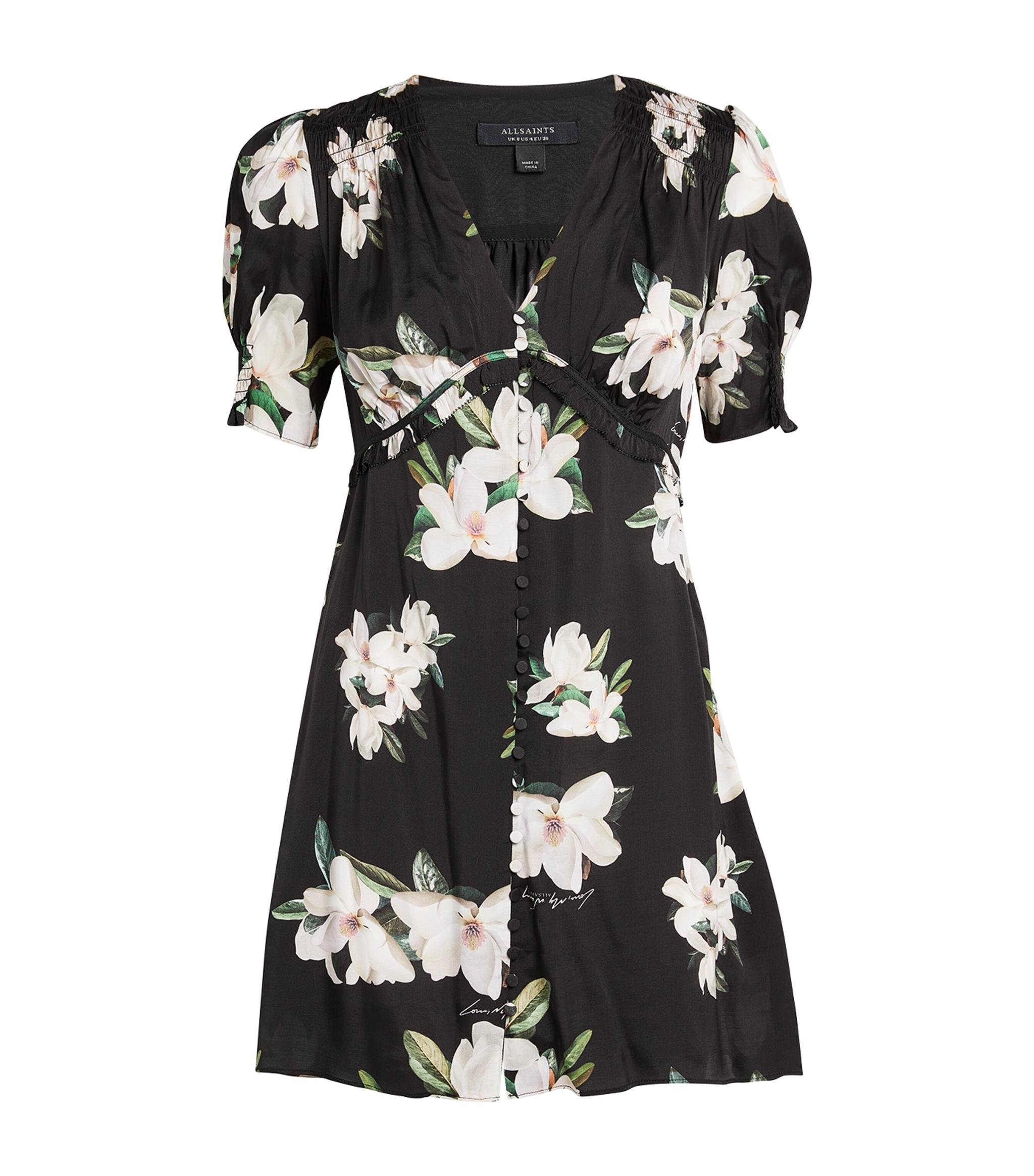 AllSaints Demi Alessandra Floral Dress in Black | Lyst AllSaints Demi Alessandra Floral Dress in Black | Lyst