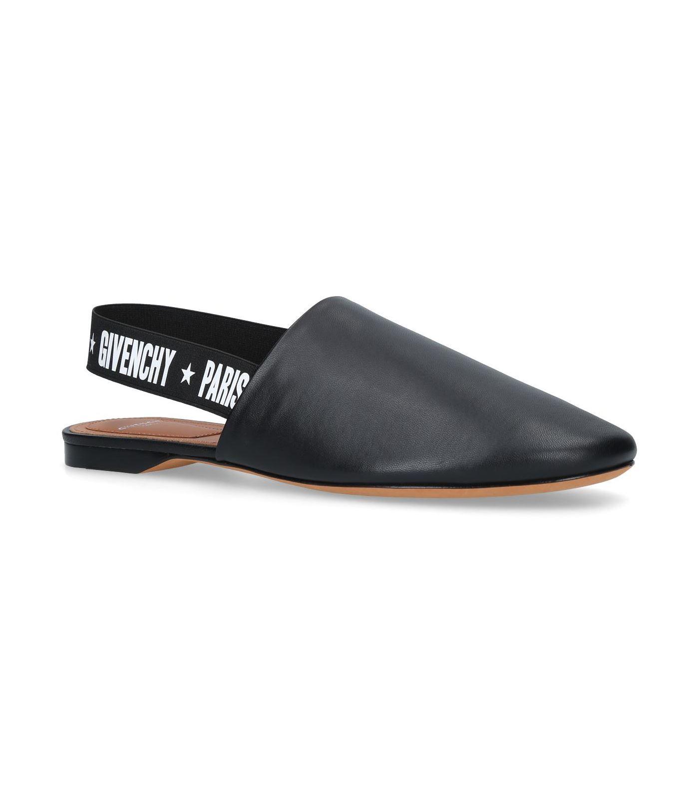Givenchy Leather Rivington Slingback Slippers in Black - Lyst