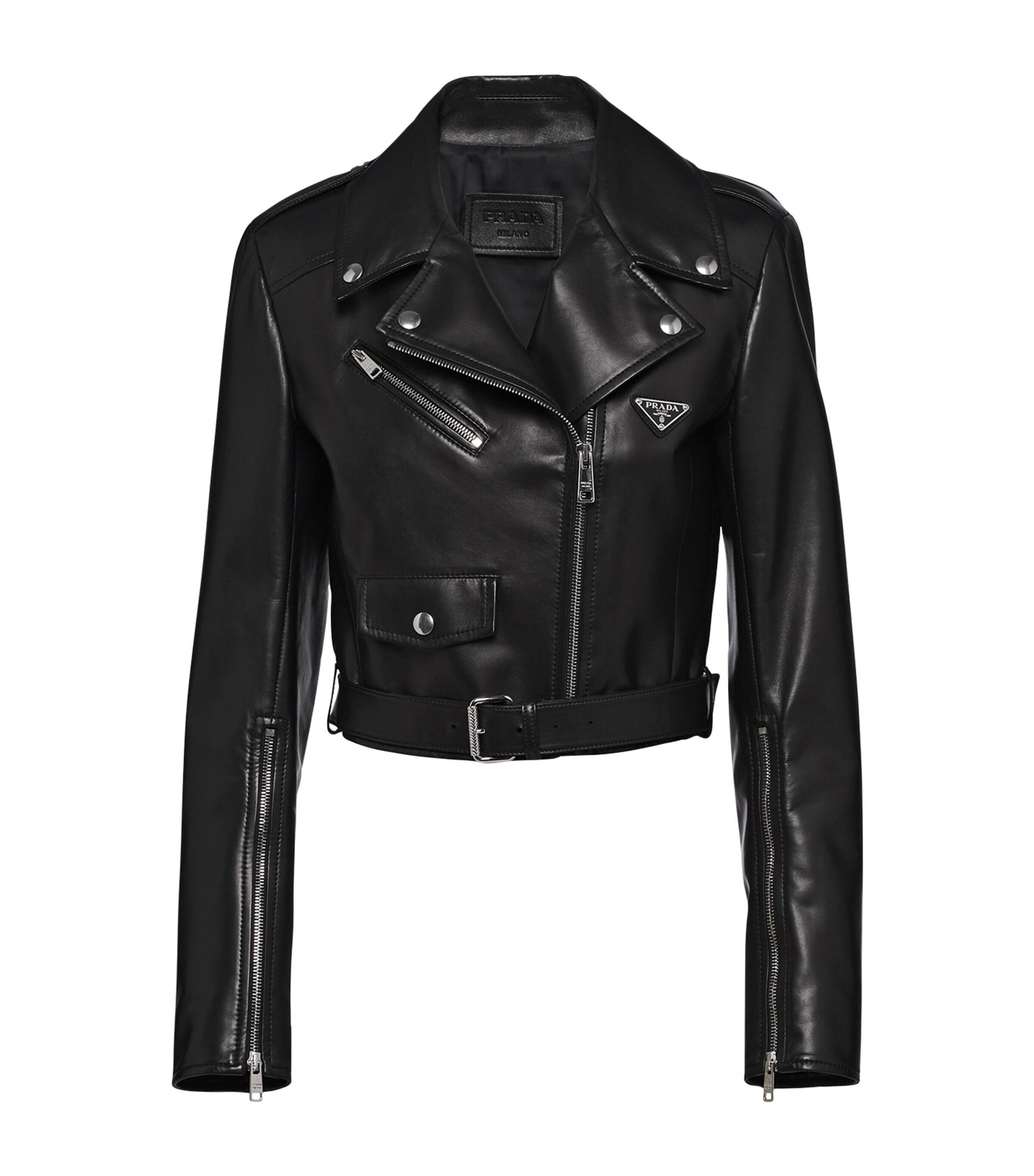 Prada leather jacket price deals