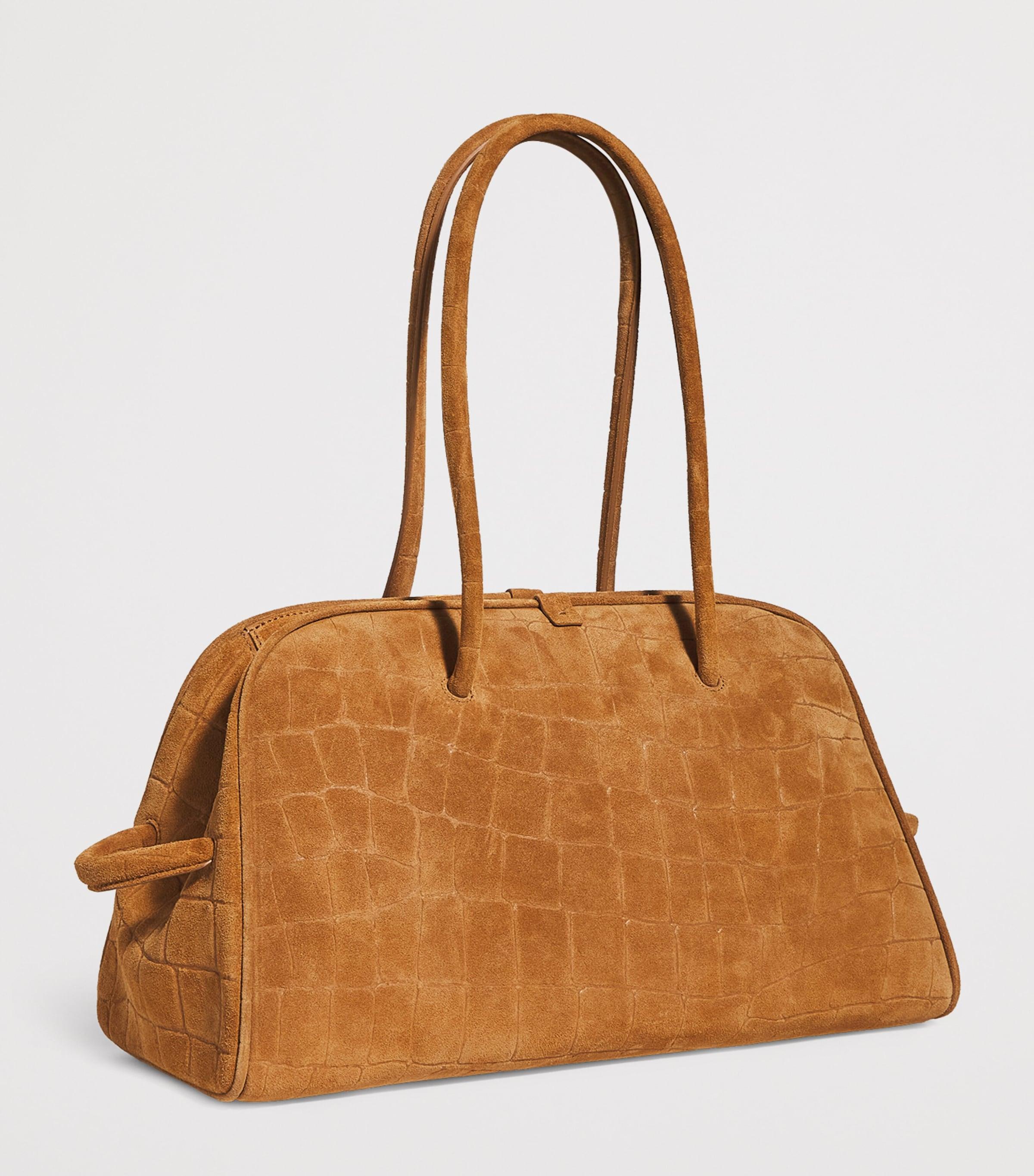 Jacquemus Suede Croc-Embossed Le Turismo Shoulder Bag in Brown | Lyst