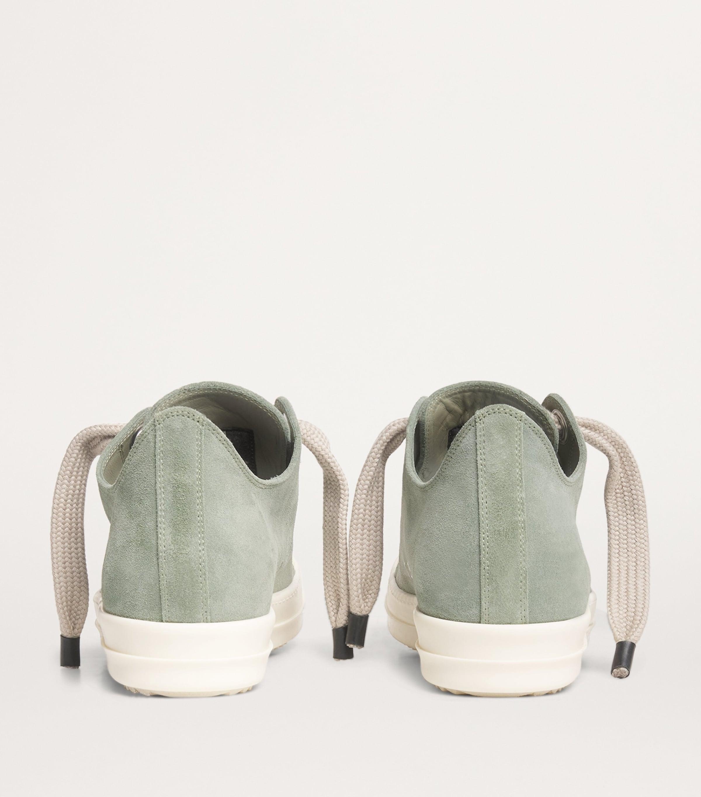 Rick Owens Suede Jumbo-Lace Low-Top Sneakers in Gray for Men | Lyst