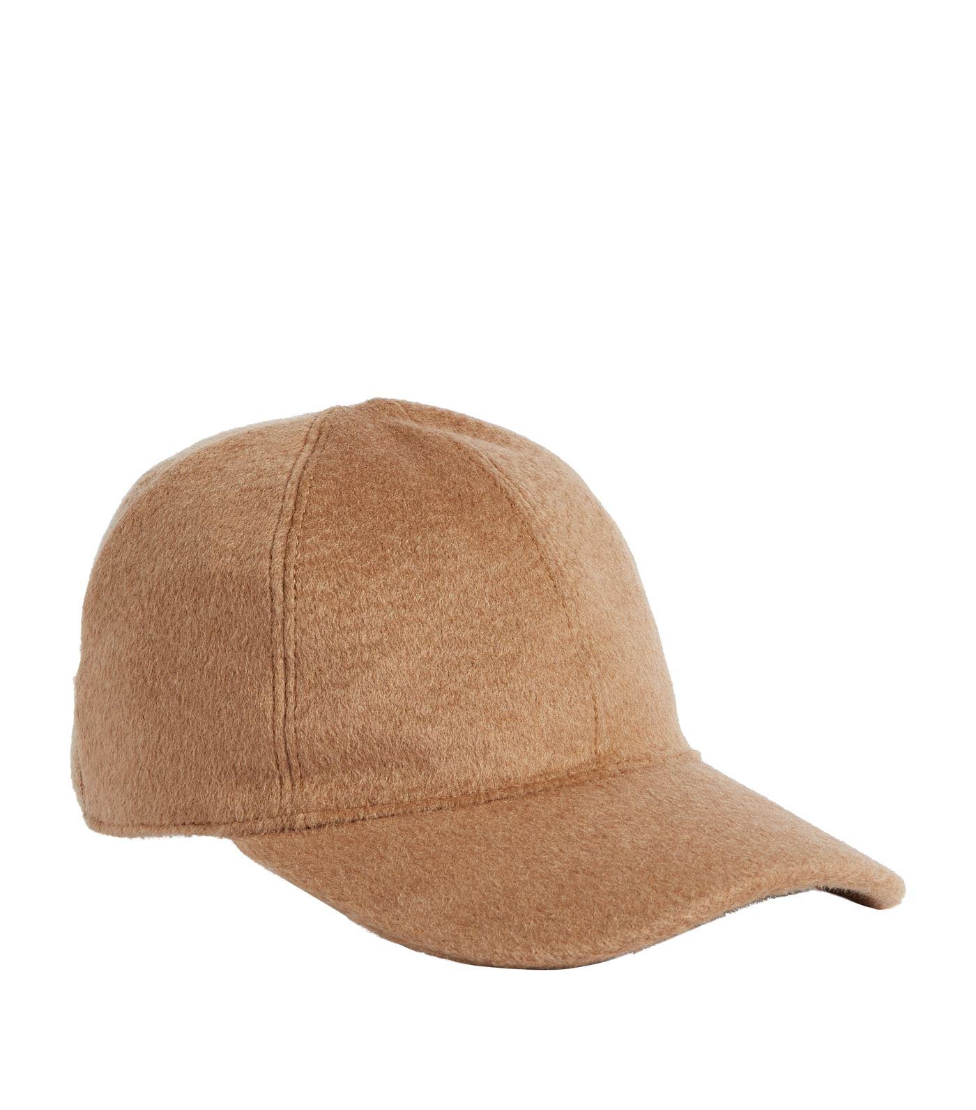 Max Mara Cashmere Camel Baseball Cap in 