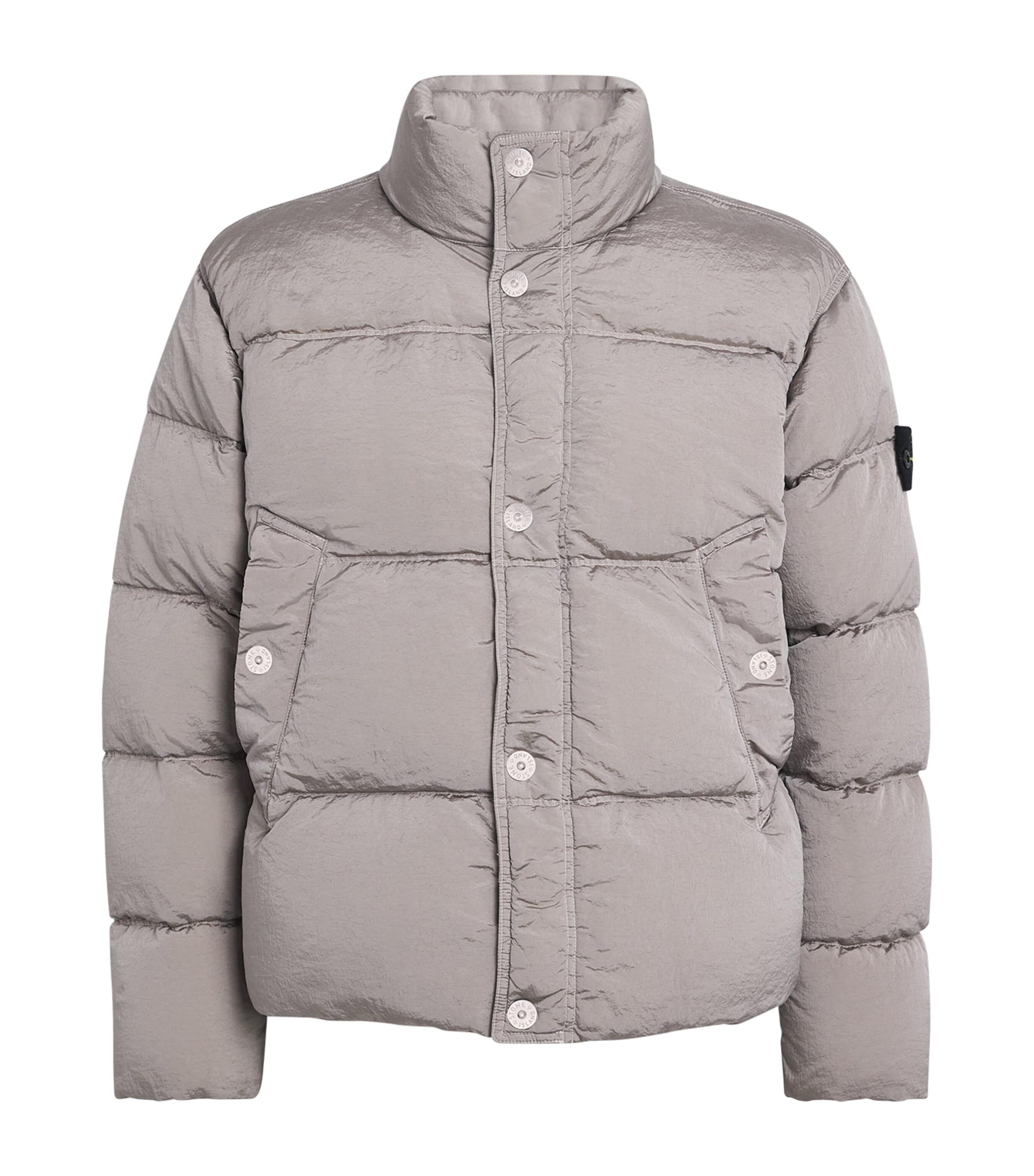 Stone Island Nylon Metal Down Jacket in Gray for Men | Lyst