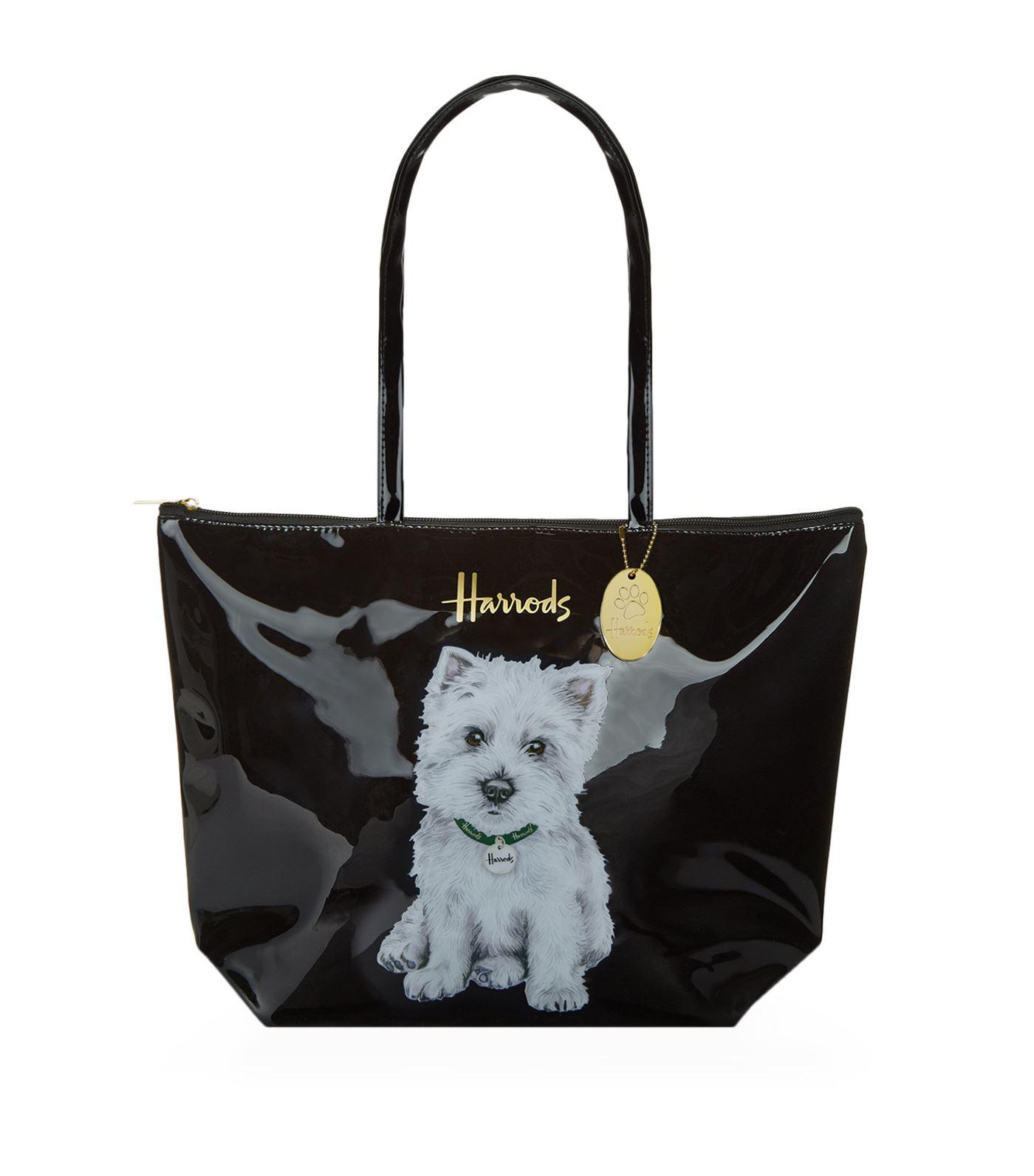 Harrods Westie Puppy Shoulder Tote Bag in Black - Lyst