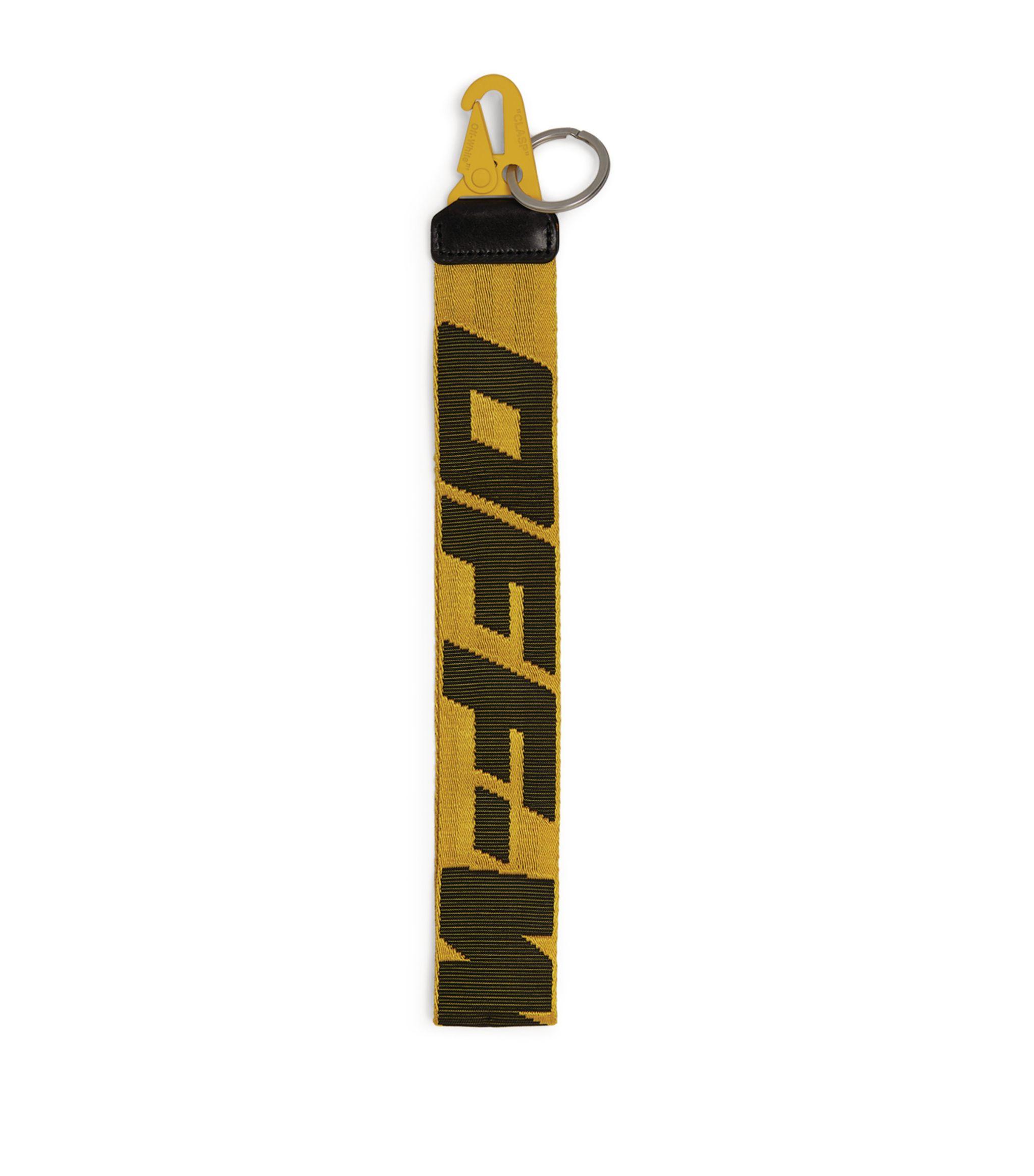 OffWhite c/o Virgil Abloh Leather 2.0 Industrial Keychain in Yellow