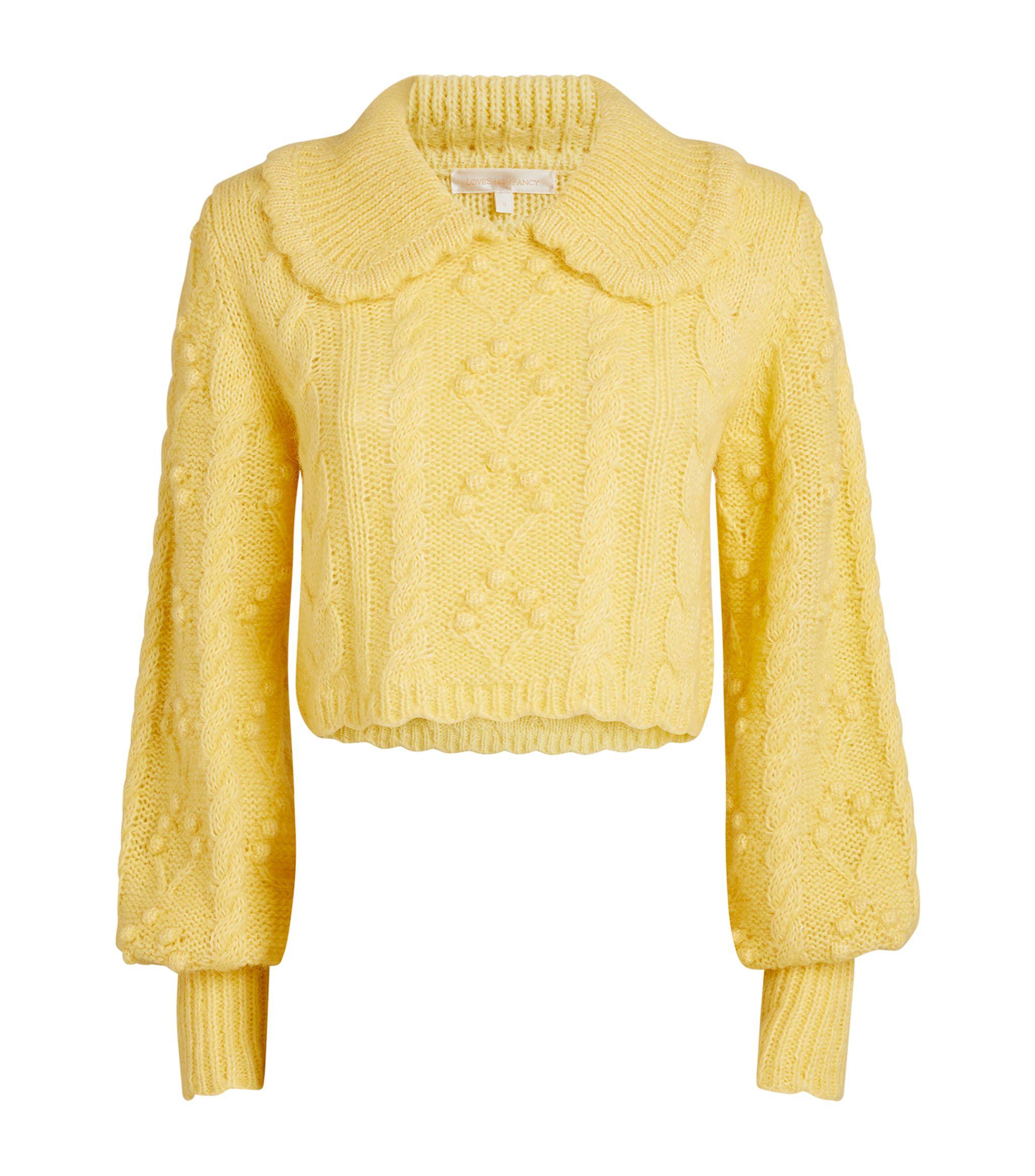 yellow cropped sweater