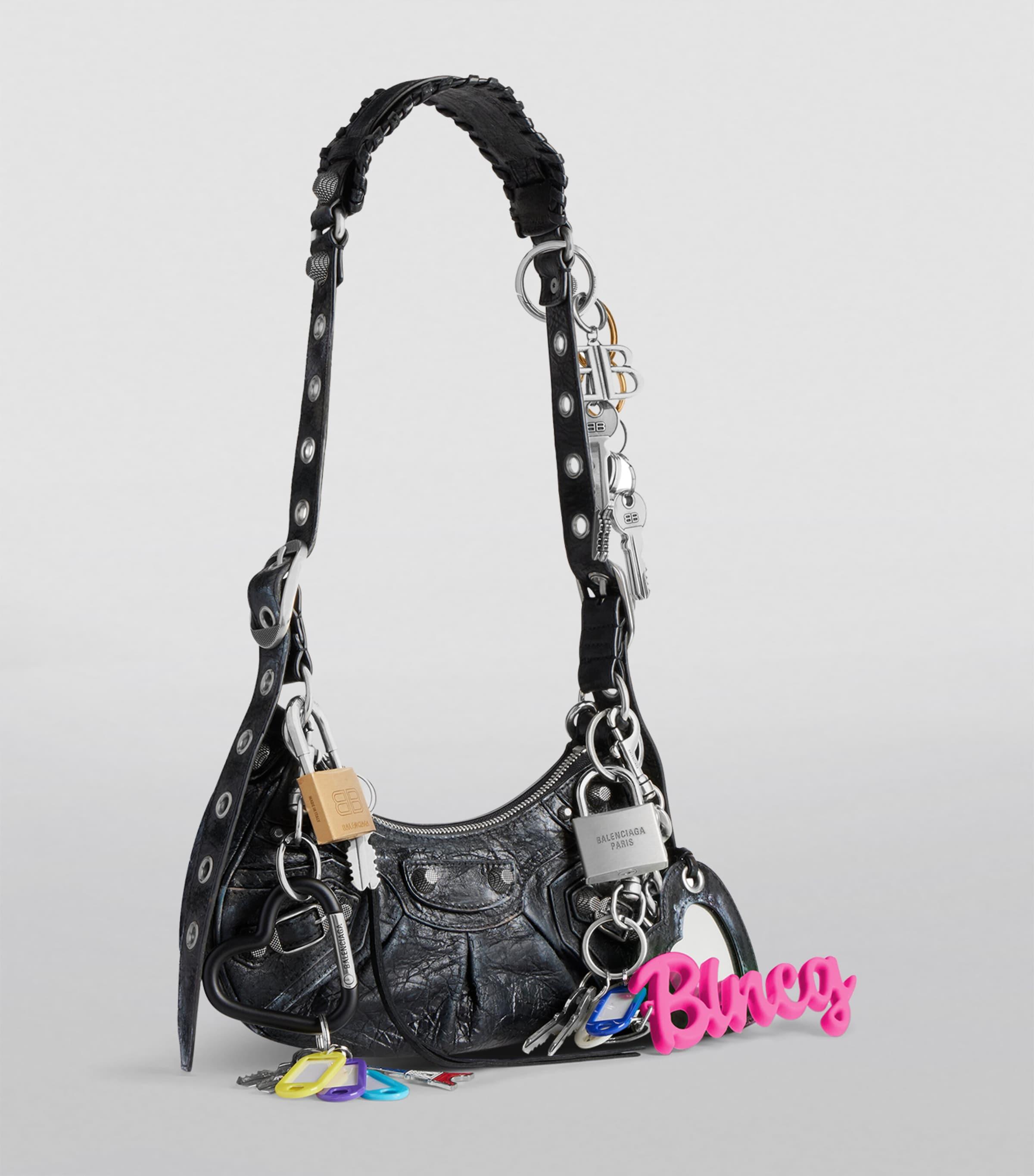 Balenciaga Le Cagole Shoulder Bag Xs With Charms in Black | Lyst