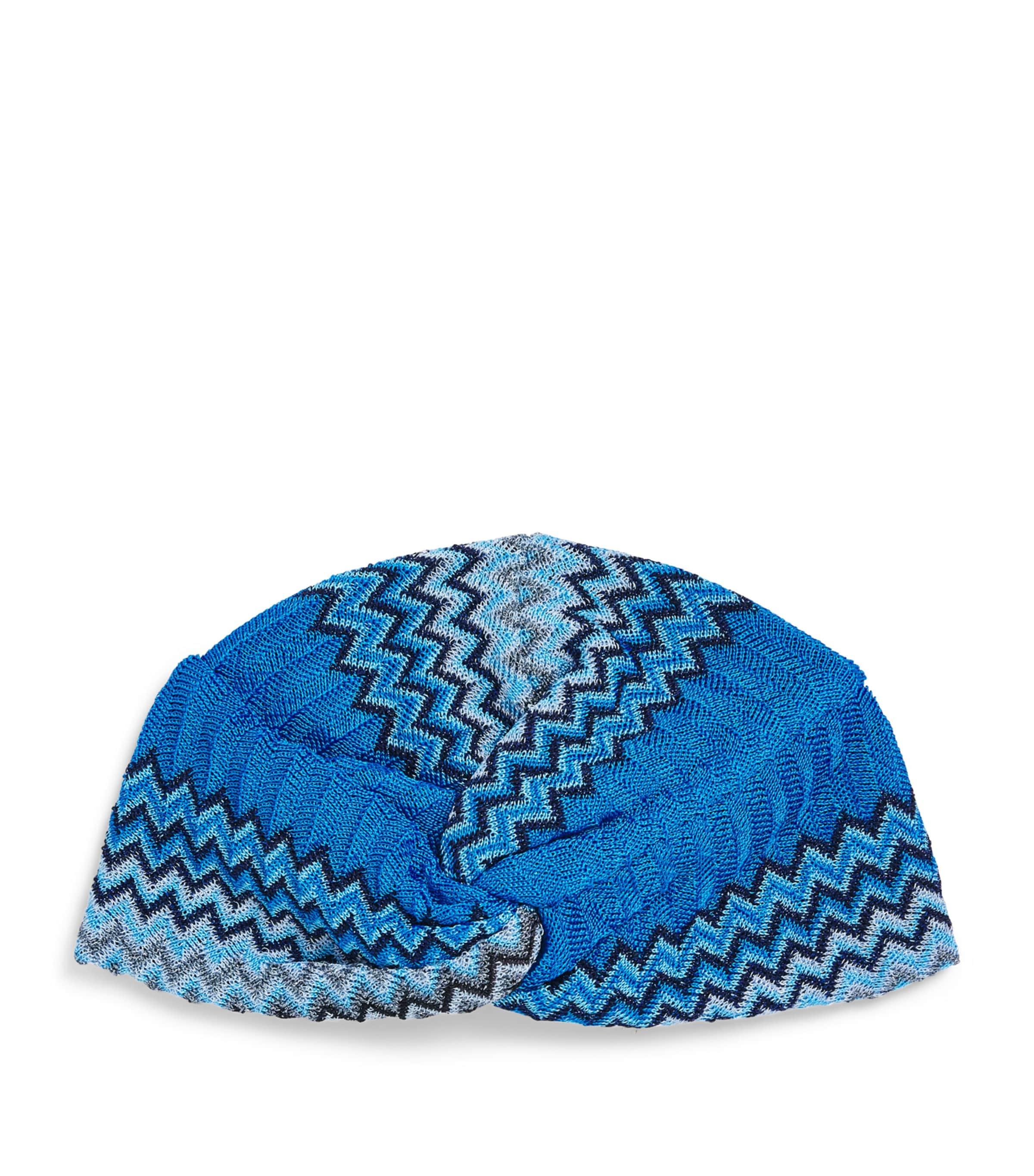 Missoni | Zigzag Knit Twisted Headband - Blue/White Missoni Zigzag Headband in Blue | Lyst main image 2