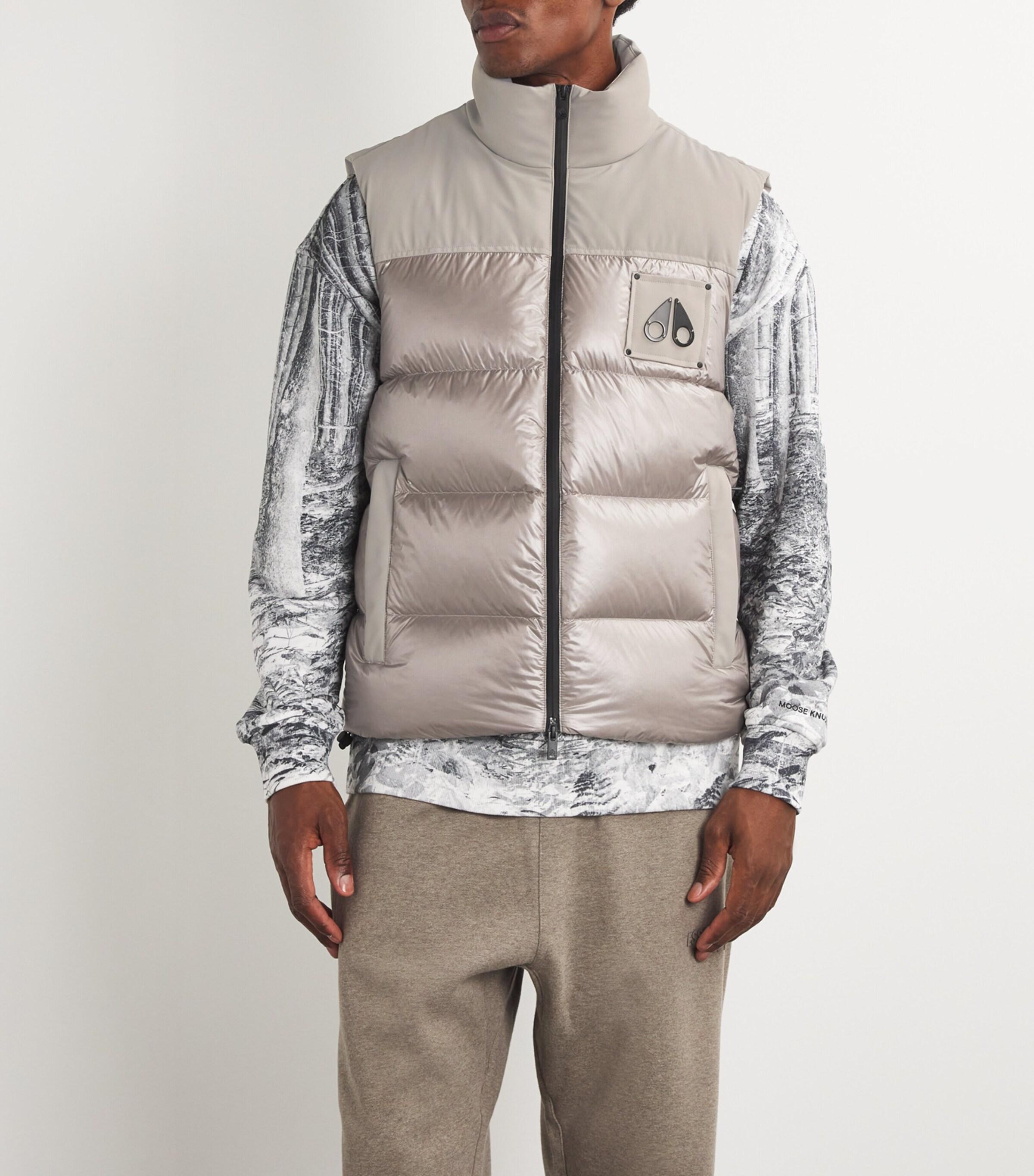 Moose Knuckles Down-Filled Victory Peak Gilet in Grey for Men