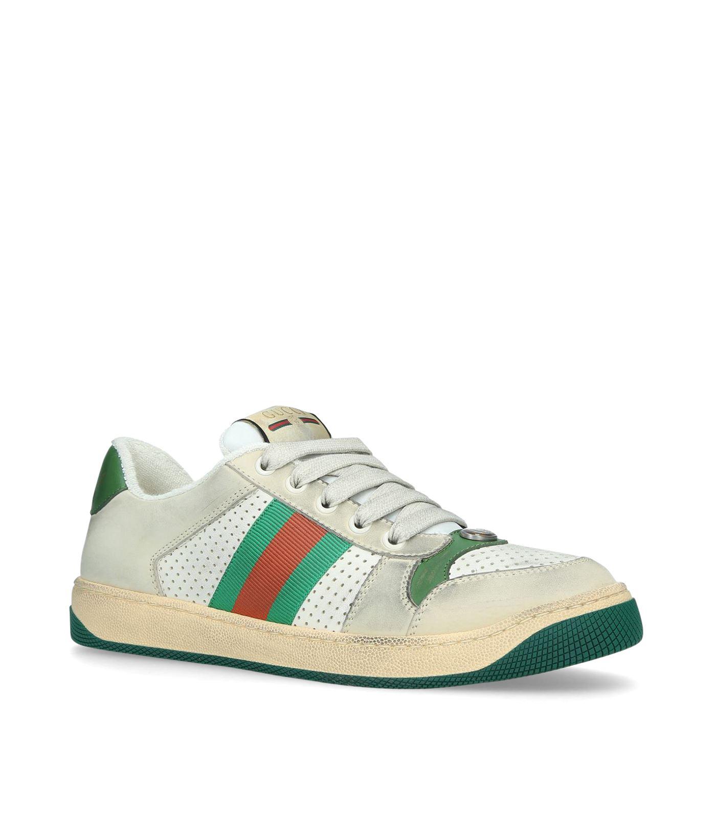 Gucci Leather Screener Sneakers in White - Save 14% - Lyst