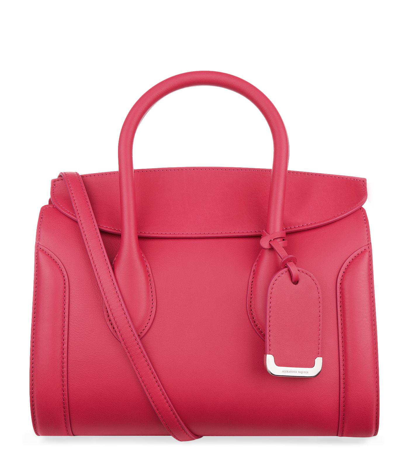 Alexander McQueen Leather Heroine 30 Bag in Pink - Lyst