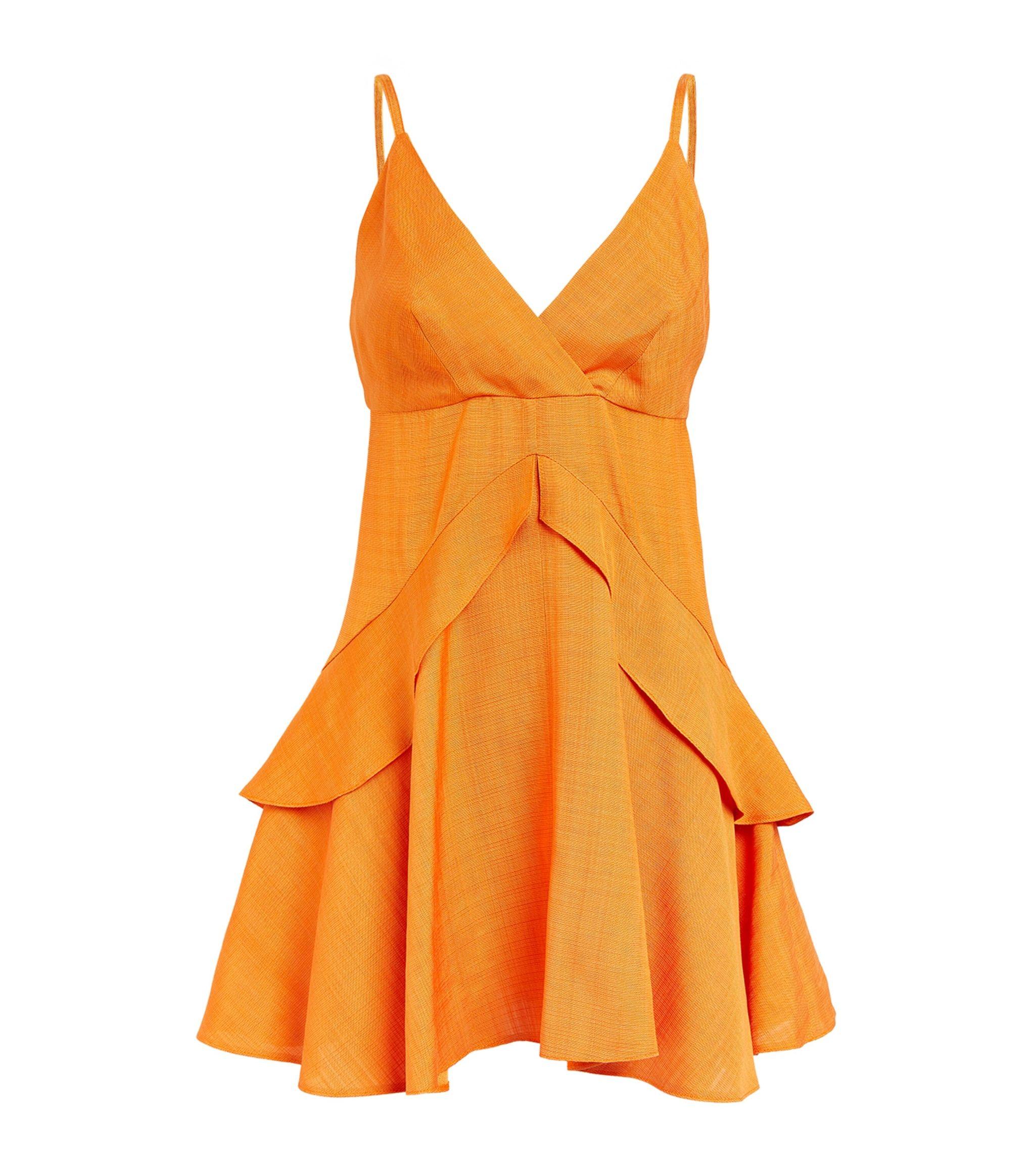 Sandro Tiered A-line Mini Dress in Yellow | Lyst